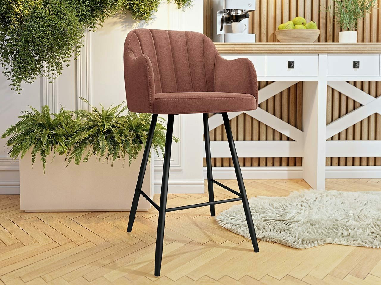 Σκαμπό μπαρ Comfivo Anser I (Magic Velvet 2258)