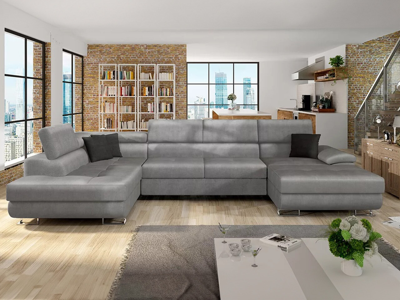 Γωνιακός Καναπές Comfivo Ruta IV (Magic Velvet 2217 + Magic Velvet 2219)
