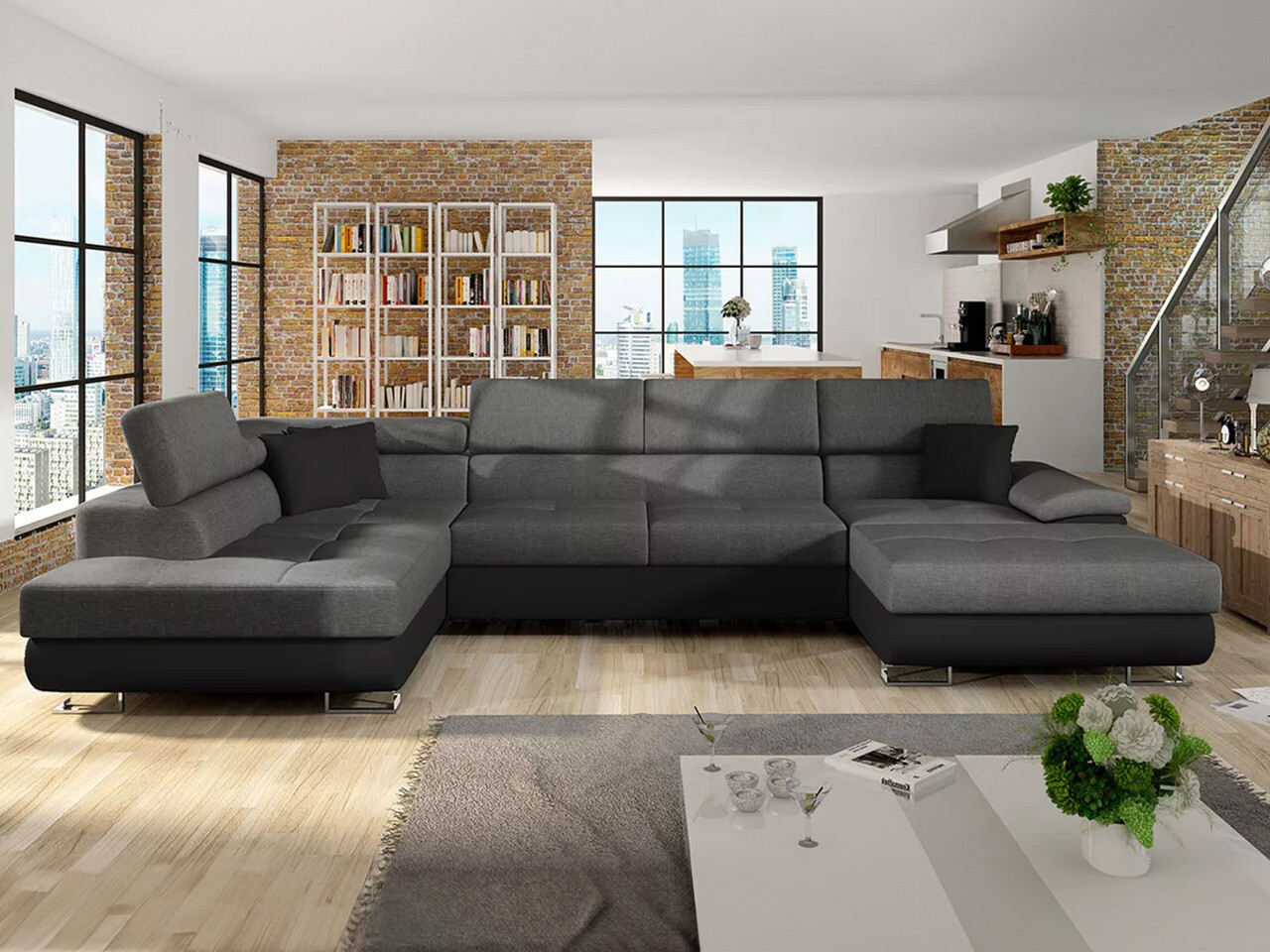 Γωνιακός Καναπές Comfivo Ruta IV (Soft 011 + Lux 06 + Soft 011)