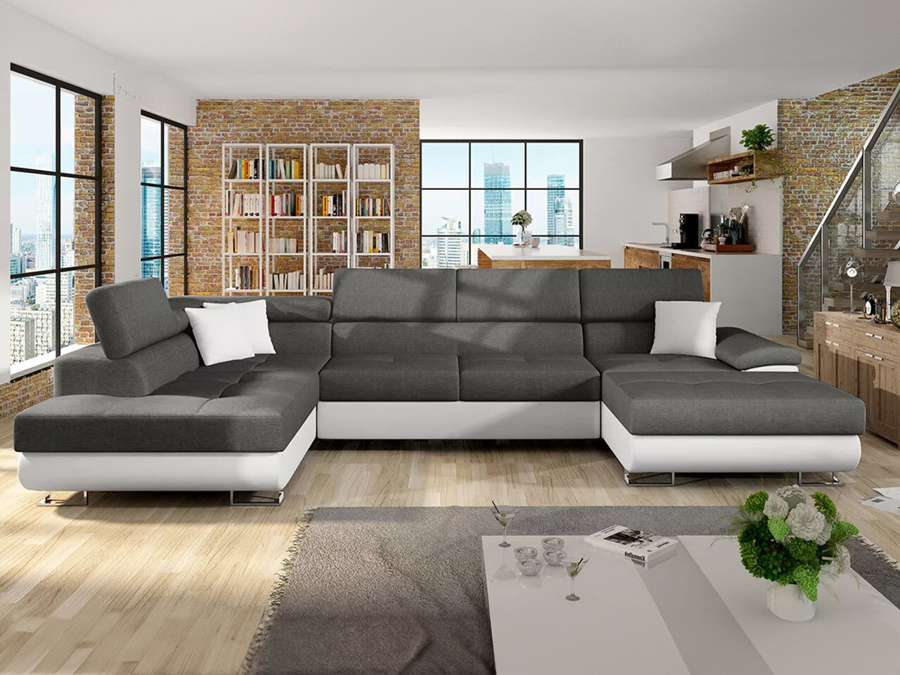 Γωνιακός Καναπές Comfivo Ruta IV (Soft 017 + Lux 06 + Soft 017)