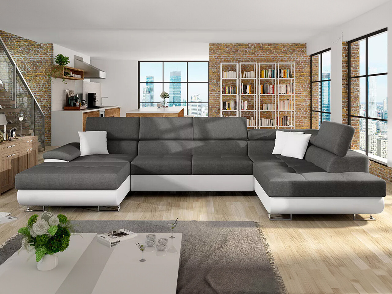 Γωνιακός Καναπές Comfivo Ruta IV (Soft 017 + Lux 06 + Soft 017)
