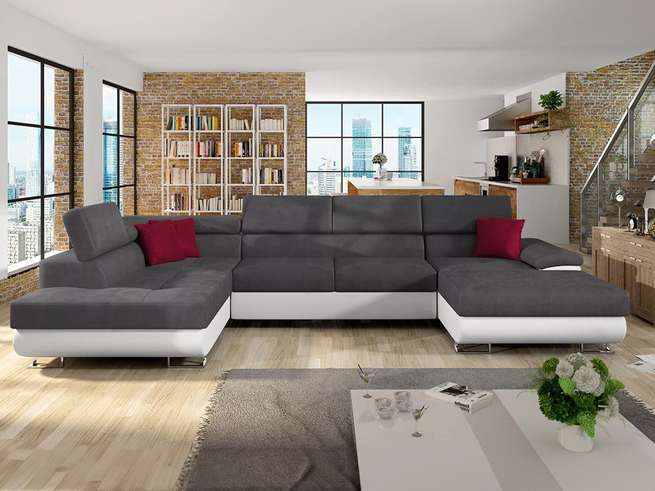 Γωνιακός Καναπές Comfivo Ruta IV (Soft 017 + Uttario Velvet 2971 + Kronos 02)