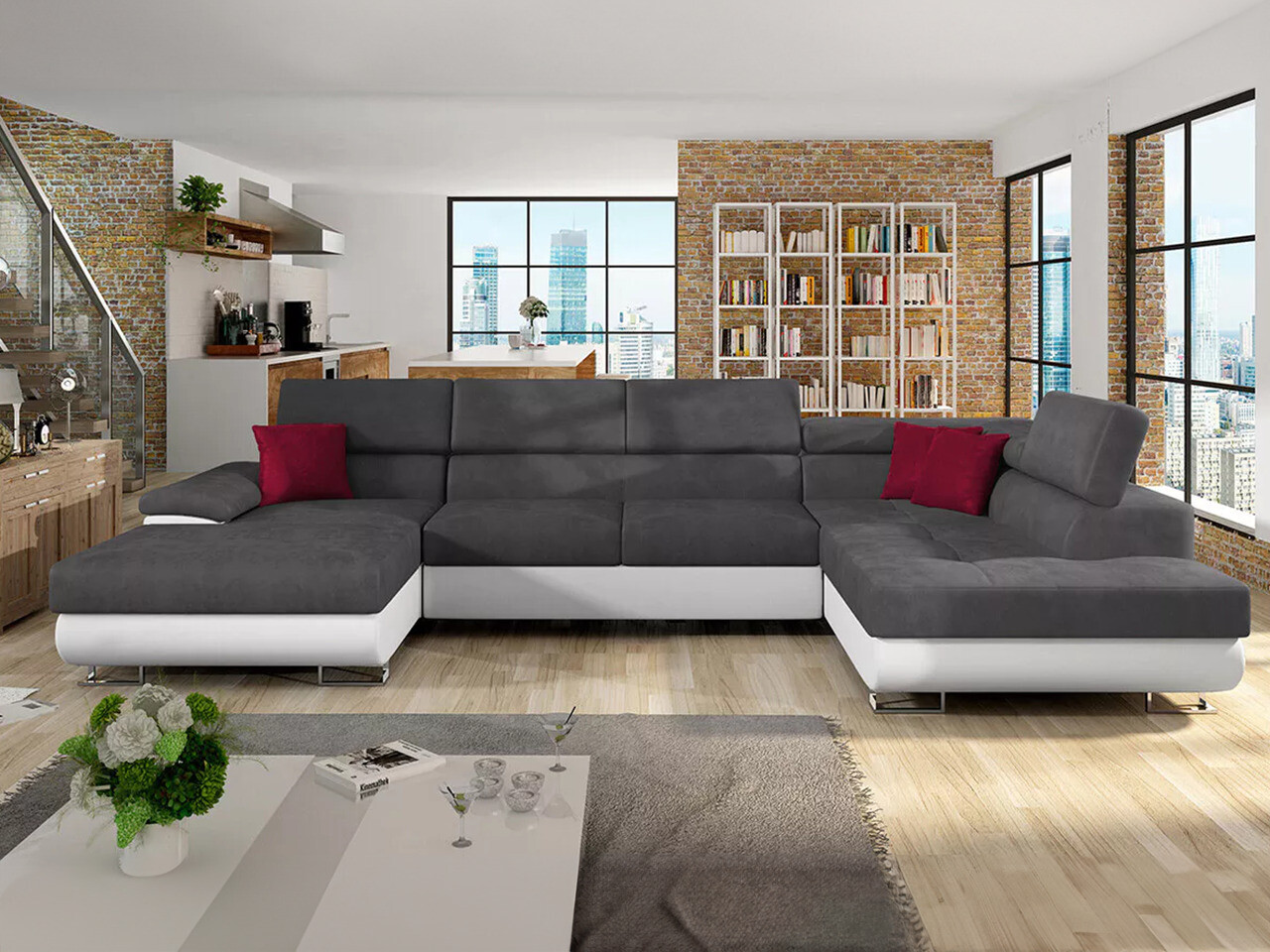 Γωνιακός Καναπές Comfivo Ruta IV (Soft 017 + Uttario Velvet 2971 + Kronos 02)