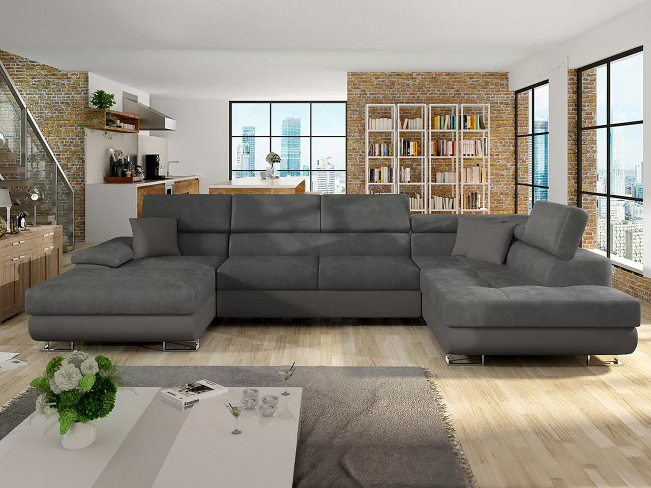 Γωνιακός Καναπές Comfivo Ruta IV (Soft 029 + Uttario Velvet 2971 + Soft 029)