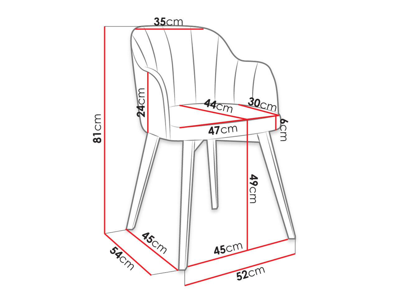 Καρέκλα Racine 105 (Μαύρο + Baloo 2074)