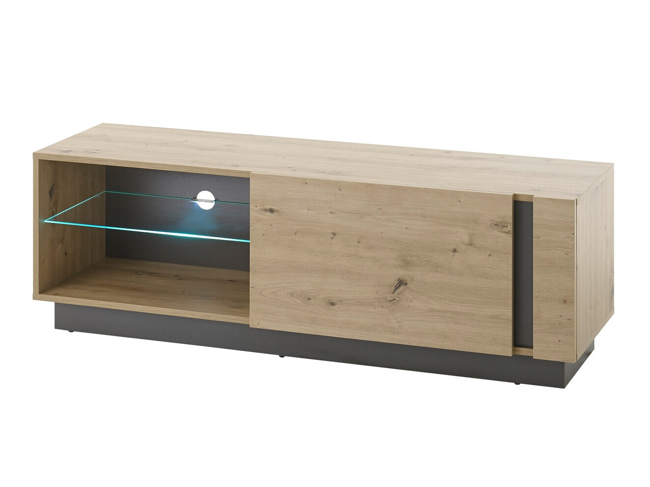 Έπιπλο τηλεόρασης Veropho 102 (Artisan βελανιδιά + Γραφίτης)