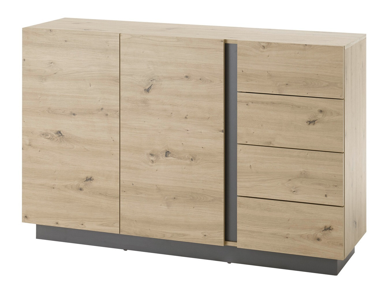 Συρταριέρα Veropho 107 (Artisan βελανιδιά + Γραφίτης)