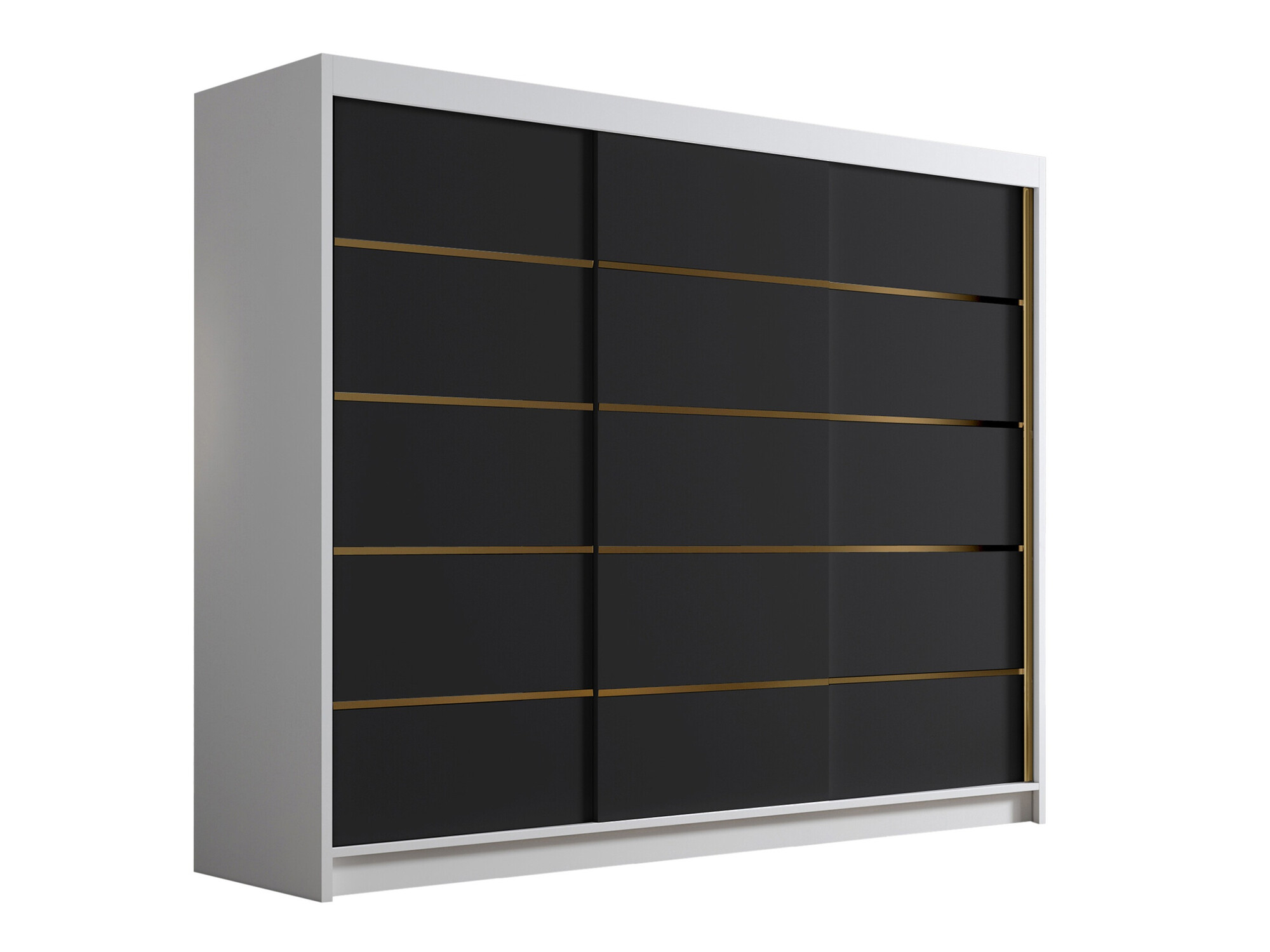 Ντουλάπα Closico Veltron II (Άσπρο + Μαύρο)