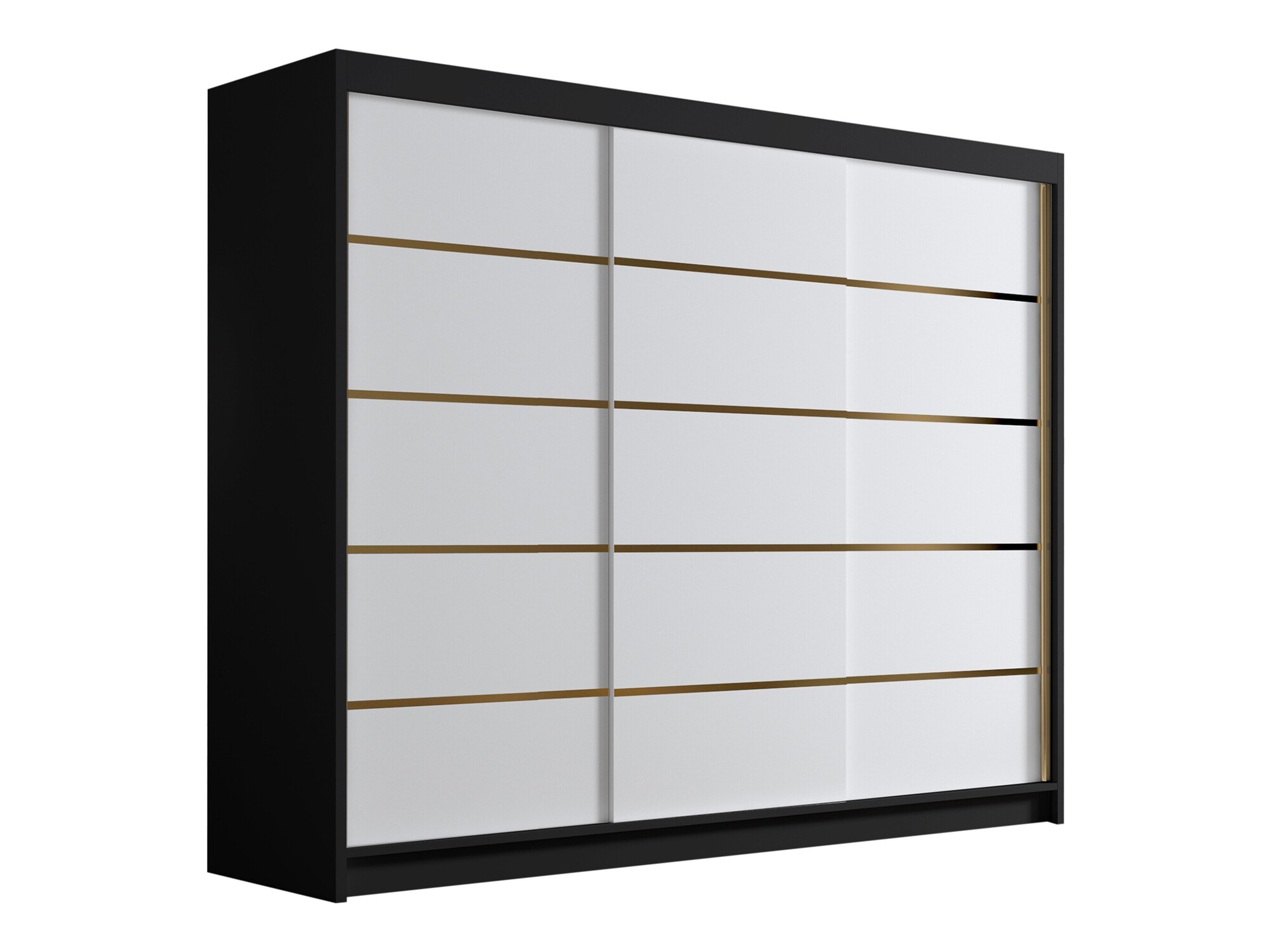 Ντουλάπα Closico Veltron II (Μαύρο + Άσπρο)