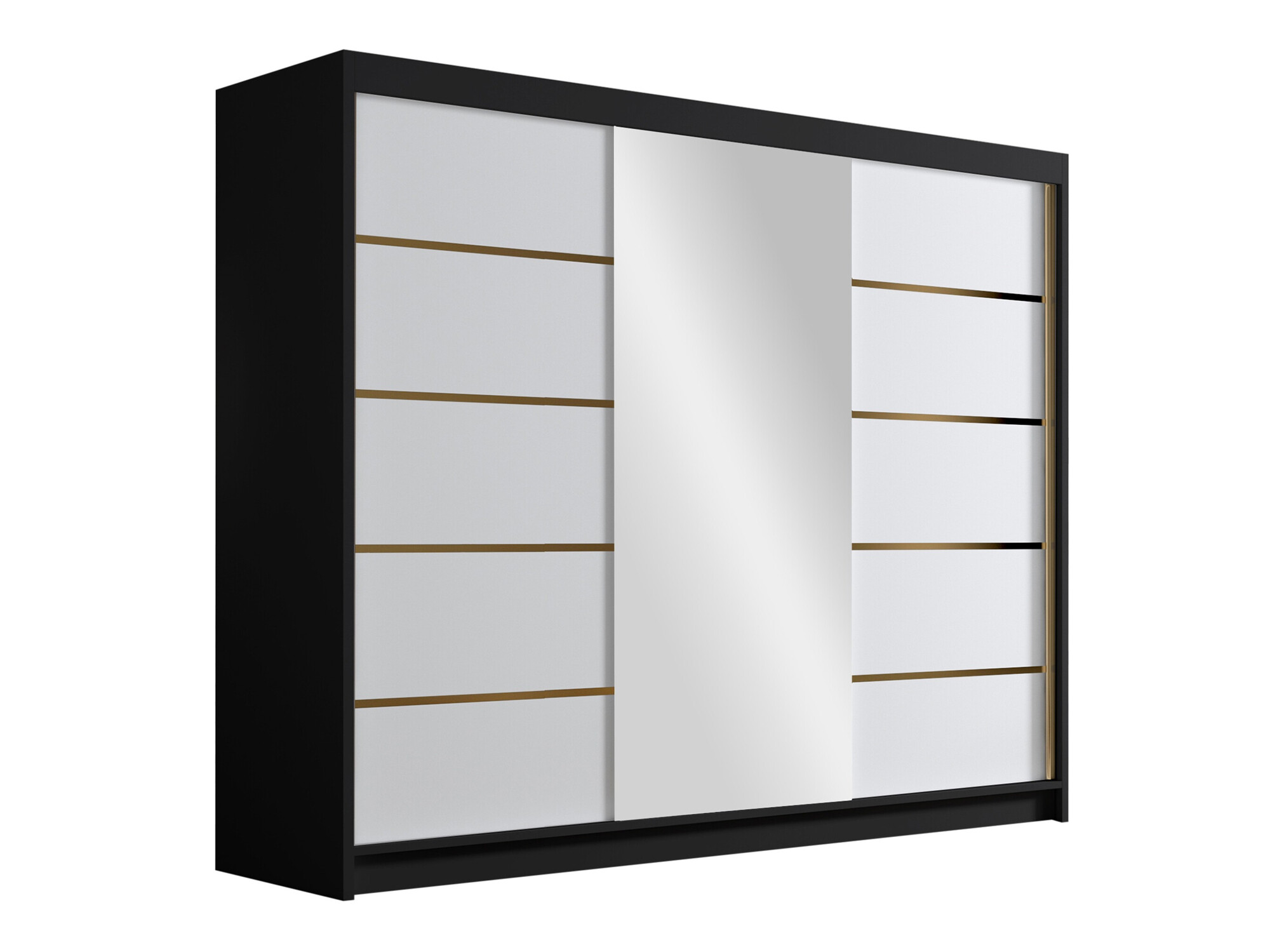 Ντουλάπα Closico Veltron II (Μαύρο + Άσπρο)