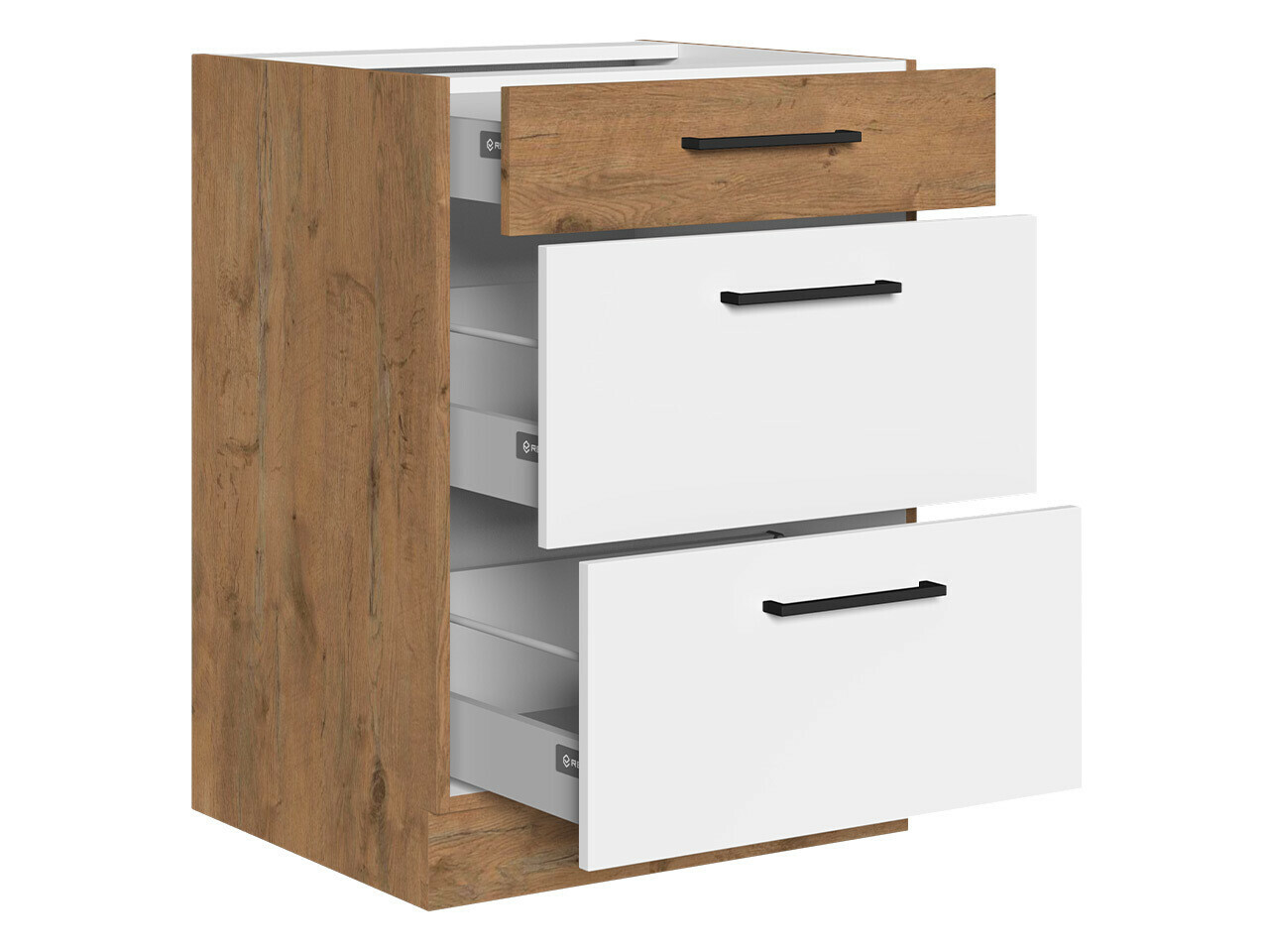Πολυμορφικό ντουλάπι με συρτάρι Wood White 115