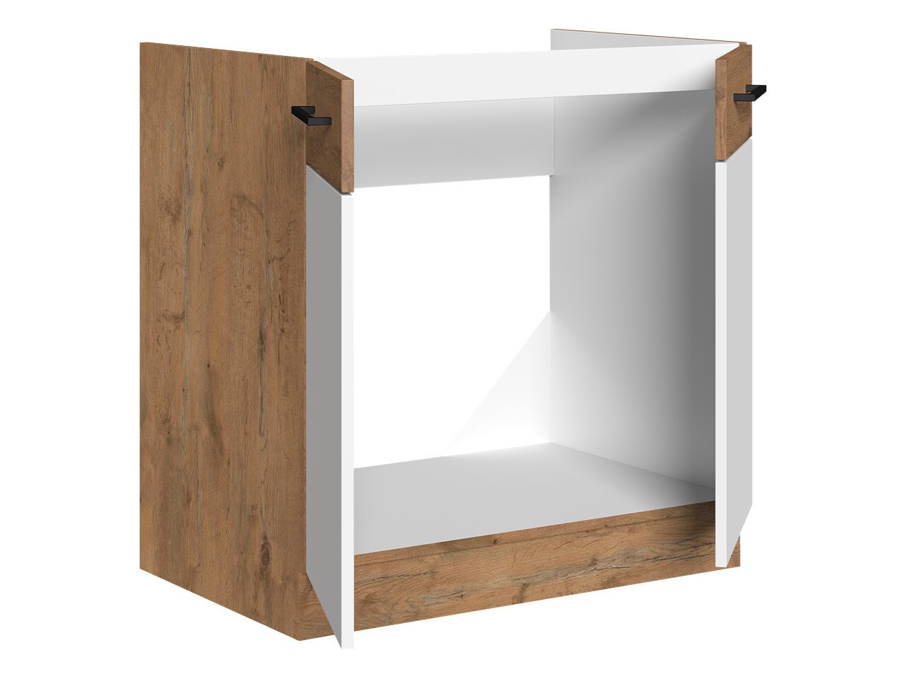 Πολυμορφικό ντουλάπι νεροχύτη με πόρτες Wood White 108