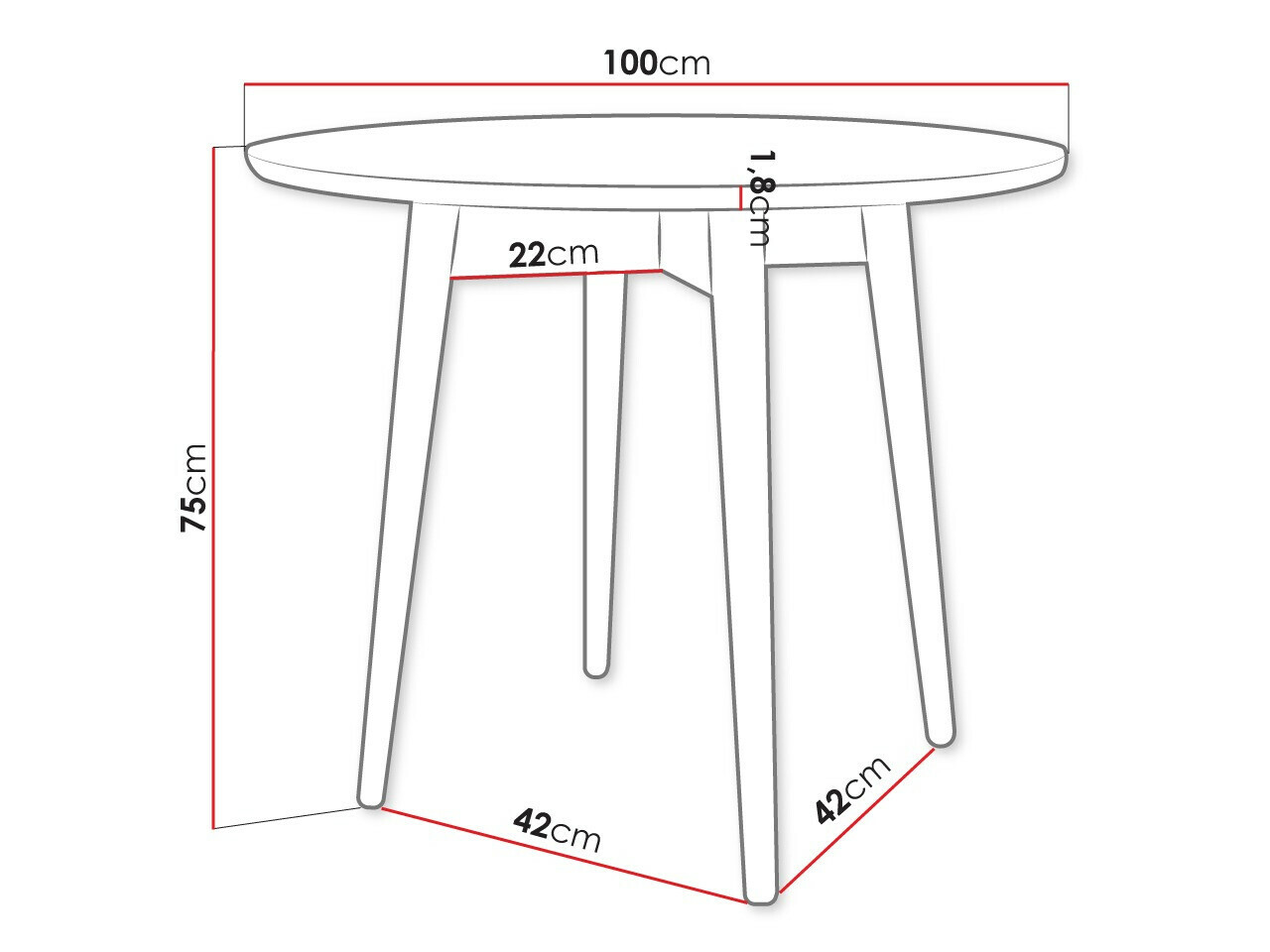 Τραπέζι Racine 117 (Μαύρο)