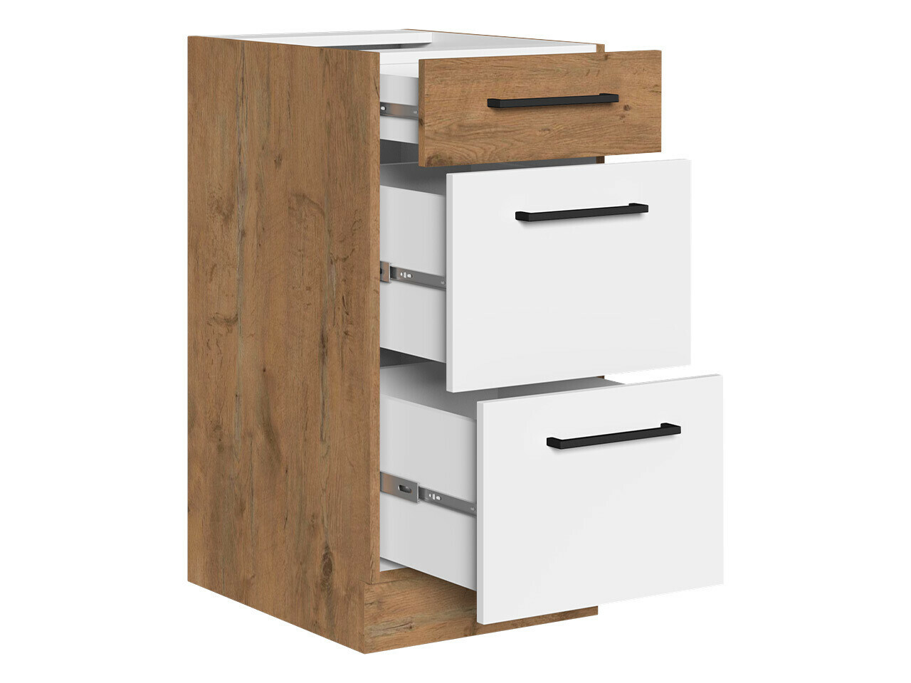 Πολυμορφικό ντουλάπι με συρτάρι Wood White 139