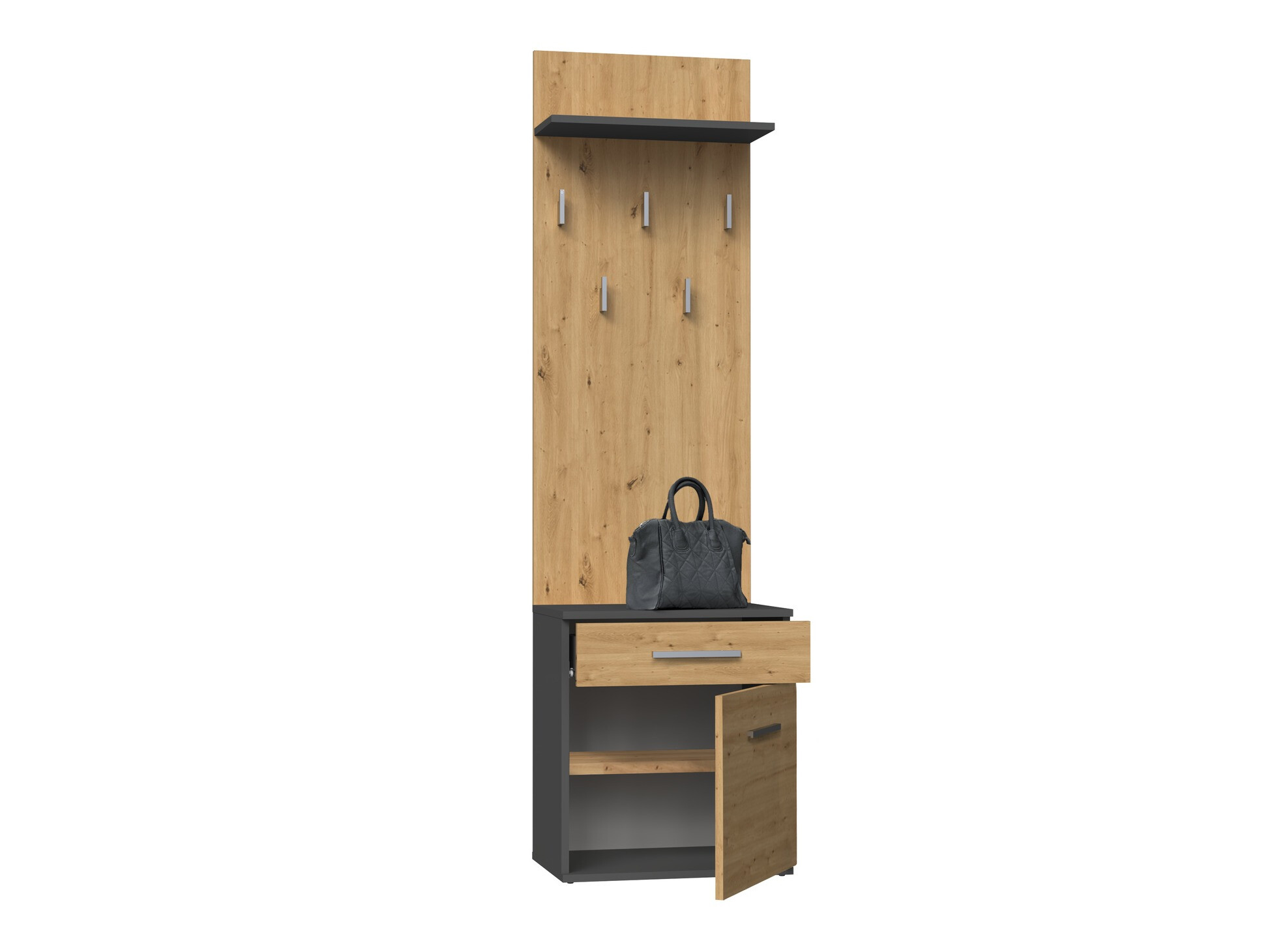 Σετ διαδρόμου Mandeville 129 (Artisan βελανιδιά + Ανθρακί)