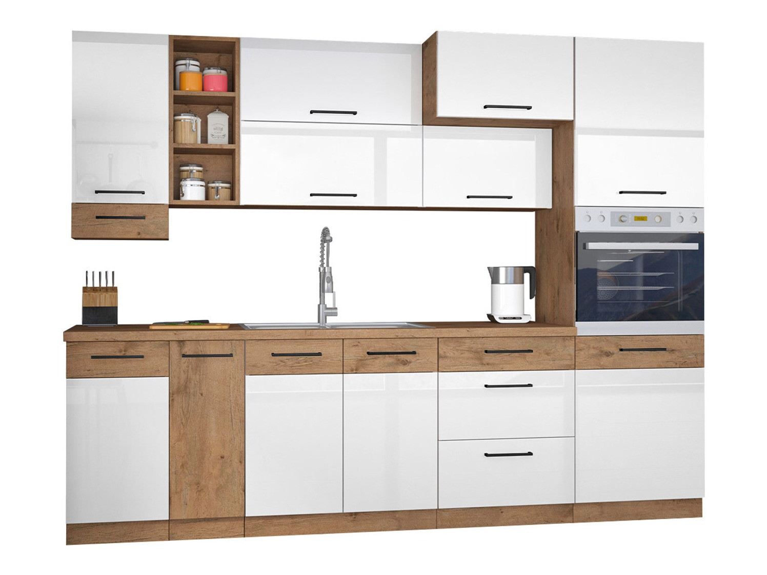 Πολυμορφικό σετ κουζίνας Wood White 137