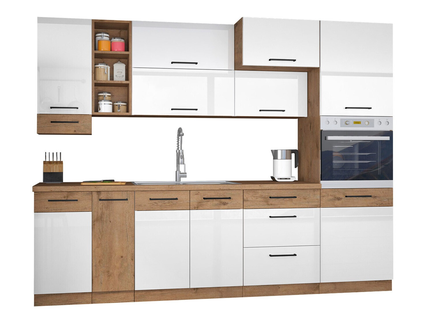 Πολυμορφικό σετ κουζίνας Wood White 137