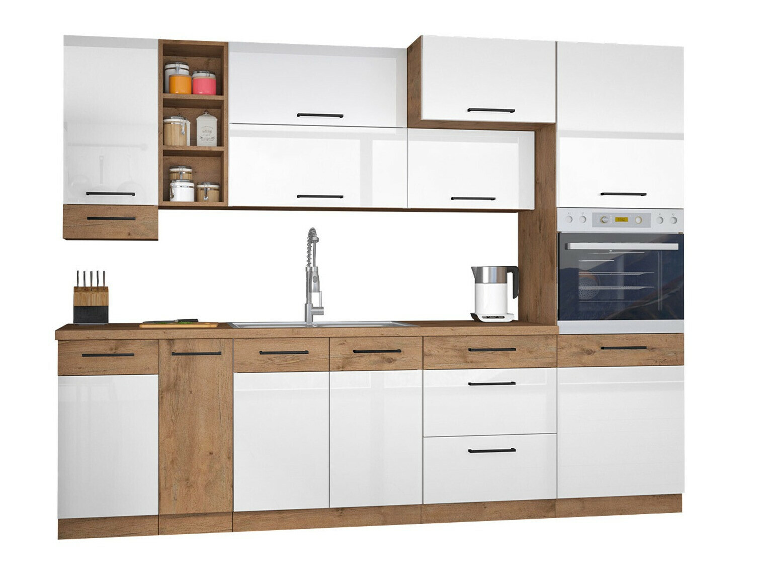 Πολυμορφικό σετ κουζίνας Wood White 137