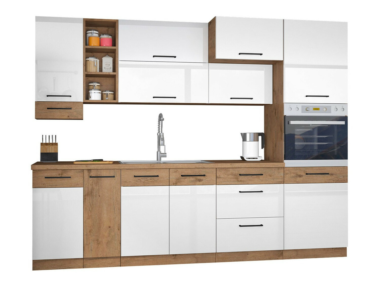 Πολυμορφικό σετ κουζίνας Wood White 137