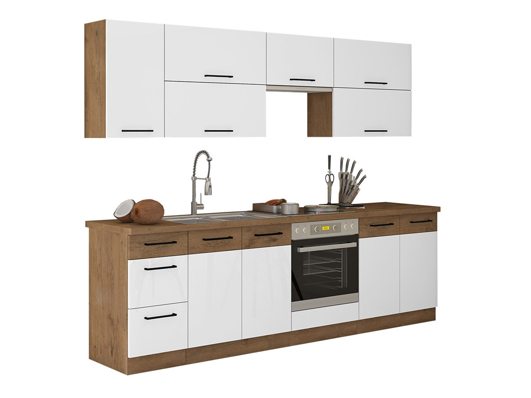 Πολυμορφικό σετ κουζίνας Wood White 138