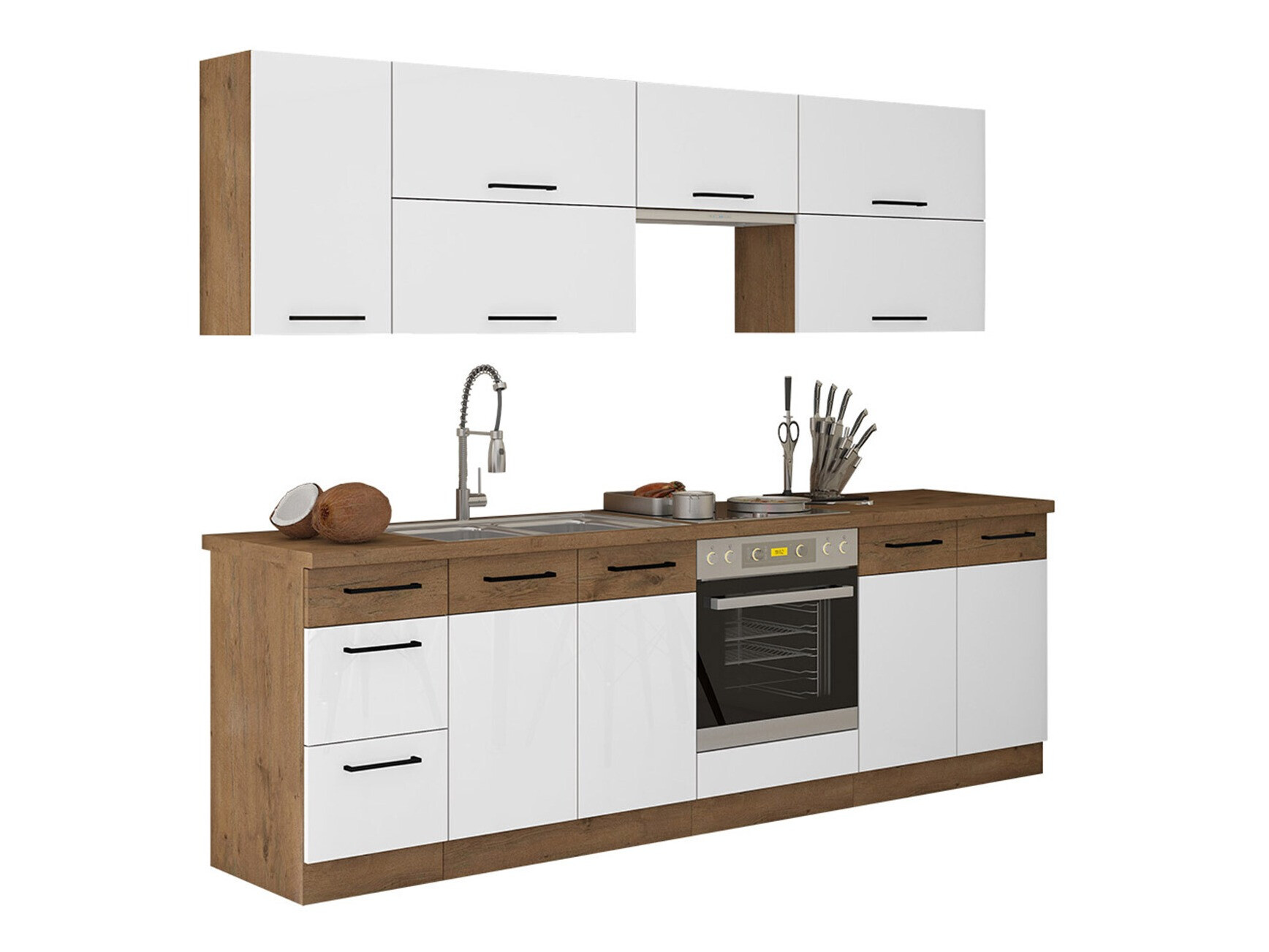 Πολυμορφικό σετ κουζίνας Wood White 138