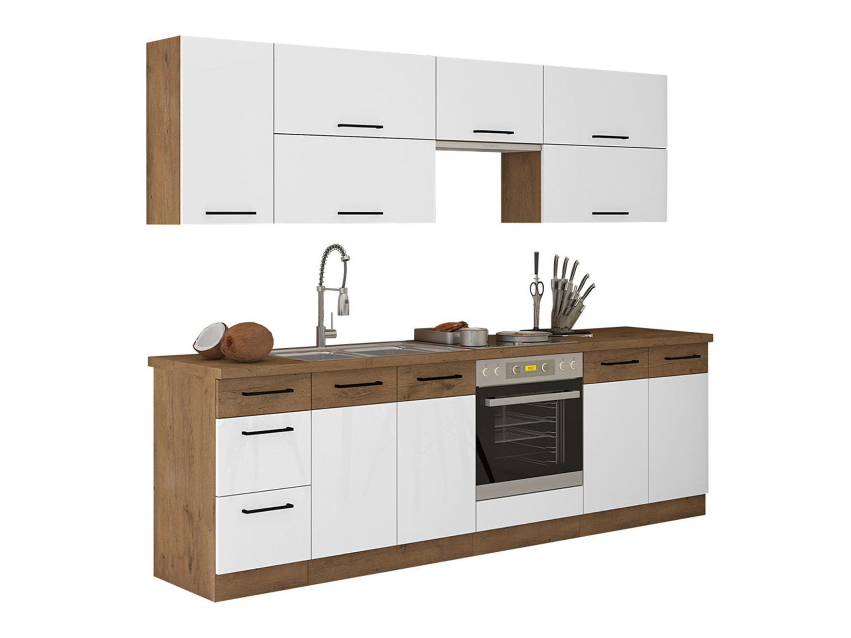 Πολυμορφικό σετ κουζίνας Wood White 138