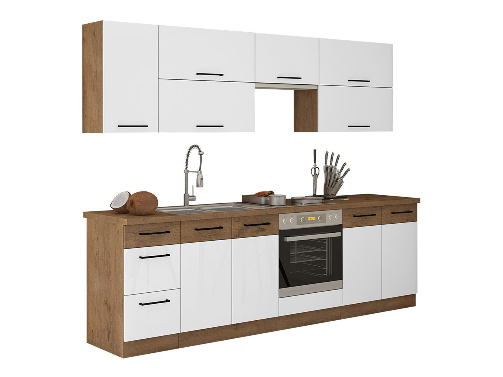 Πολυμορφικό σετ κουζίνας Wood White 138
