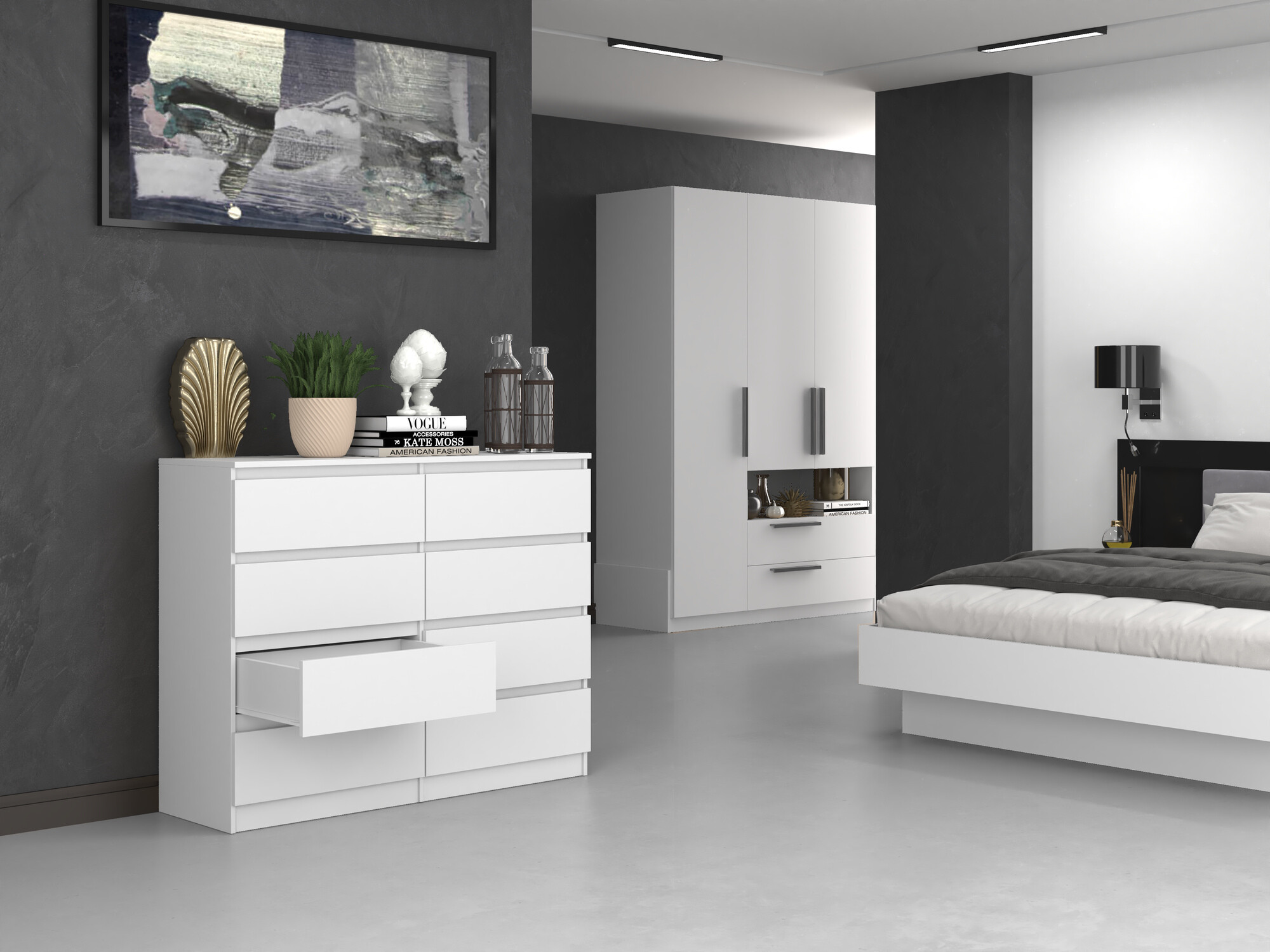 Συρταριέρα Elbvelu 101 (Άσπρο)