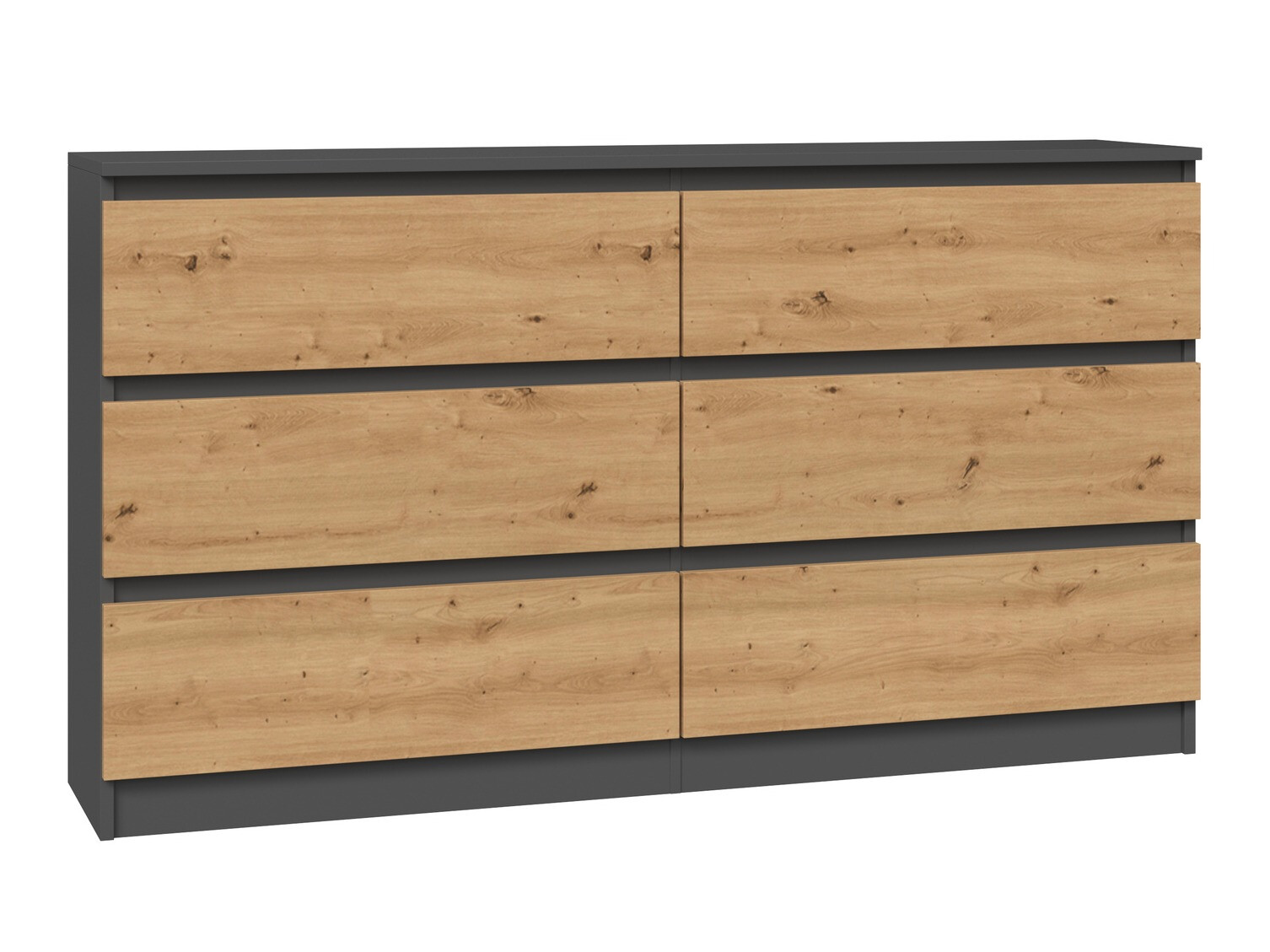 Συρταριέρα Elbvelu 102 (Ανθρακί + Artisan βελανιδιά)