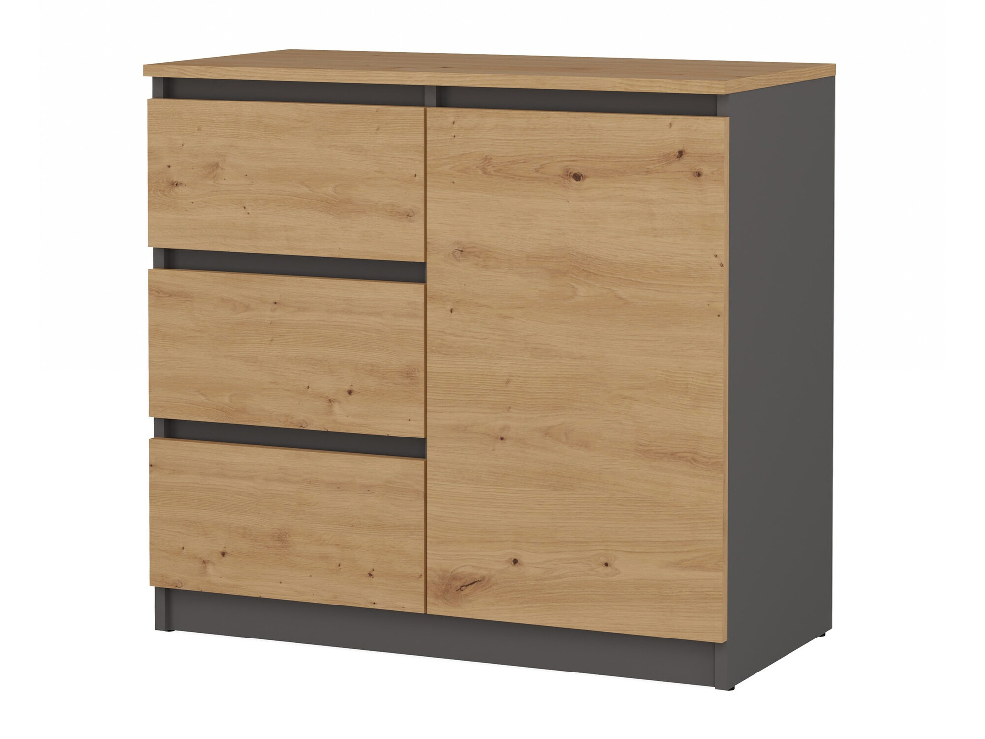 Συρταριέρα Elbvelu 110 (Artisan βελανιδιά + Ανθρακί)