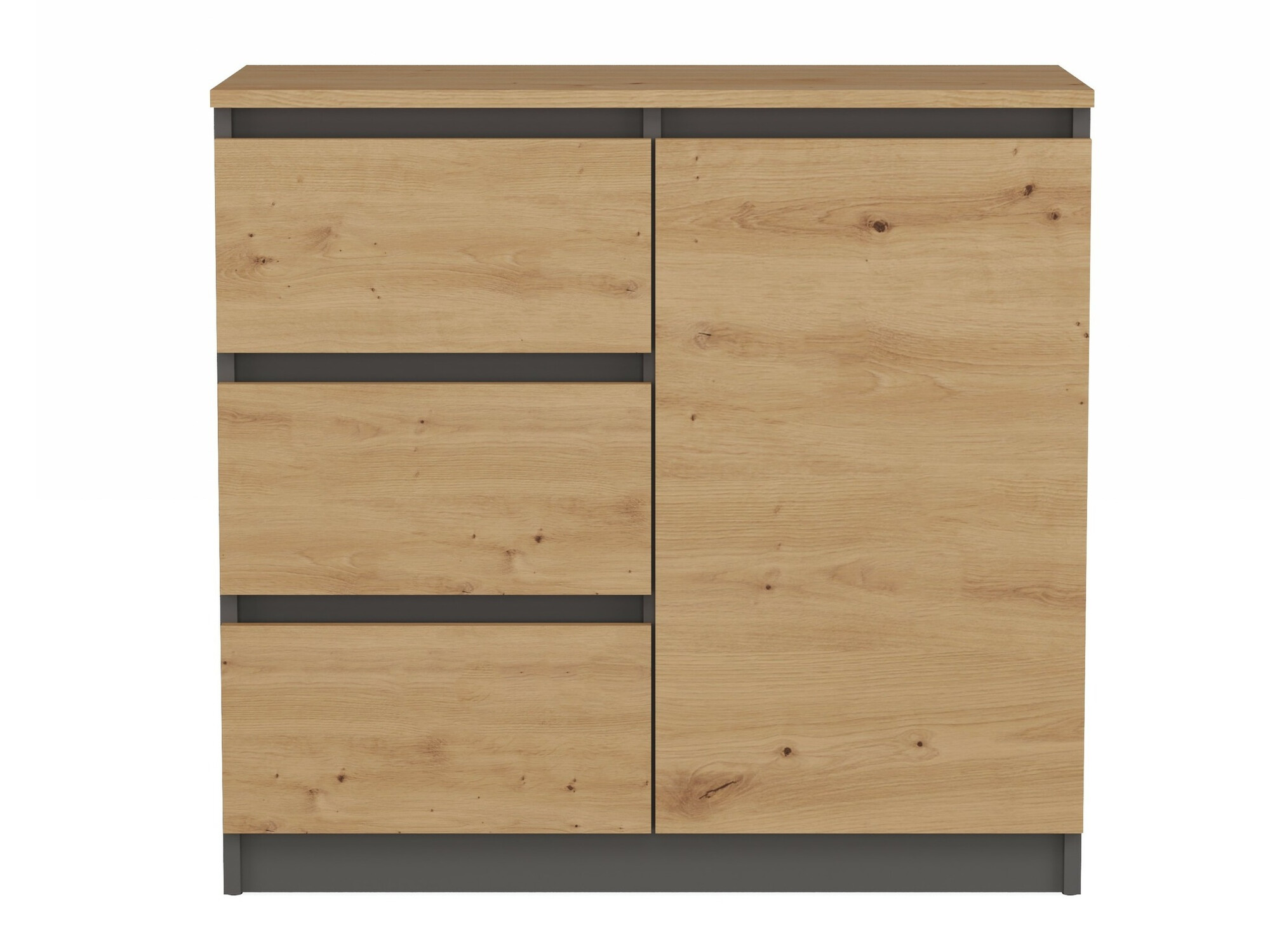Συρταριέρα Elbvelu 110 (Artisan βελανιδιά + Ανθρακί)