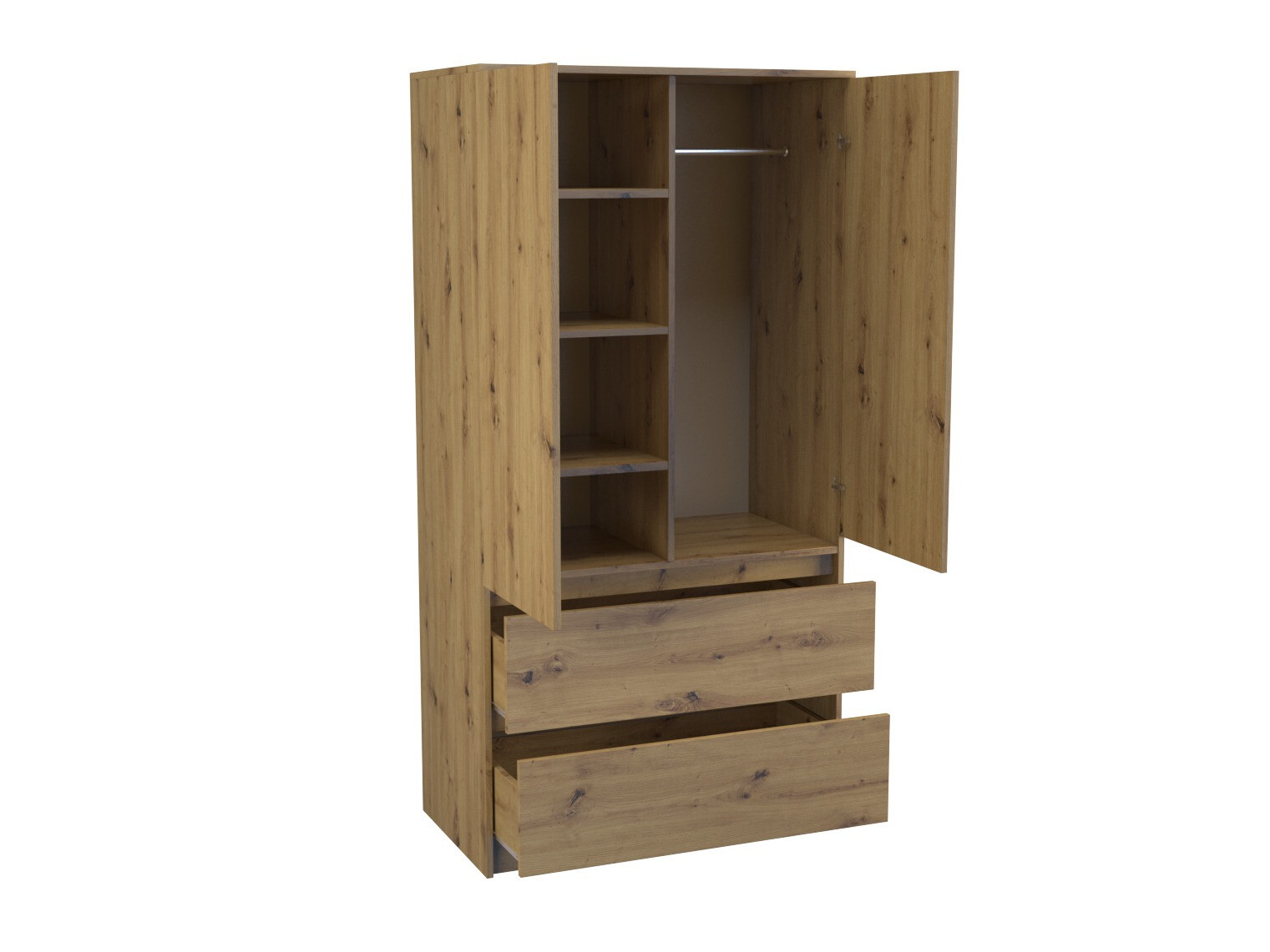 Ντουλάπα Elbvelu 116 (Artisan βελανιδιά)