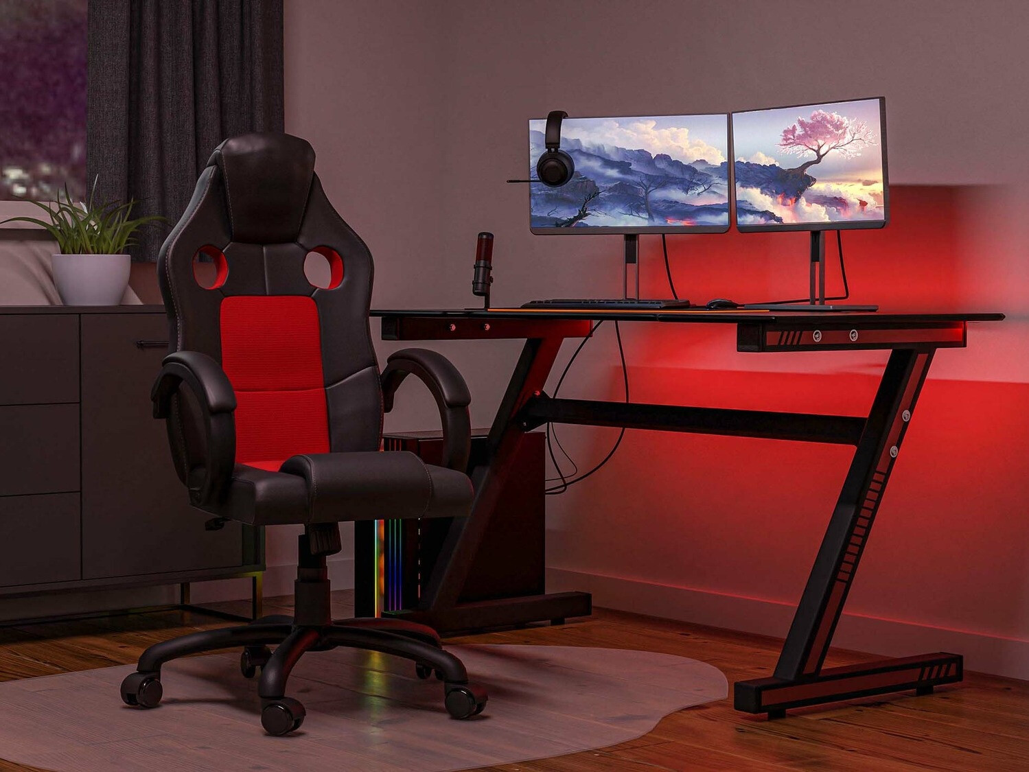 Καρέκλα gaming Mandeville 230 (Κόκκινο)