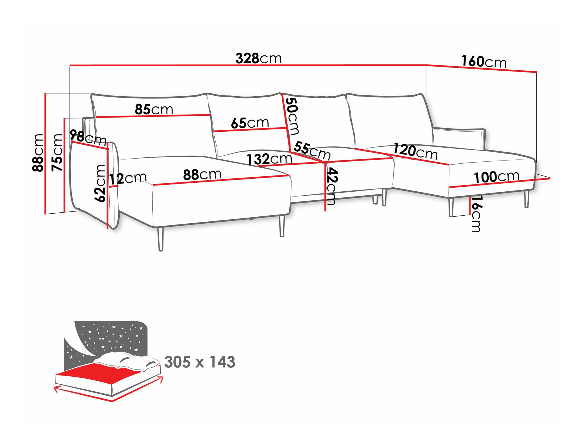 Γωνιακός Καναπές Columbus 223 (Velo 636)