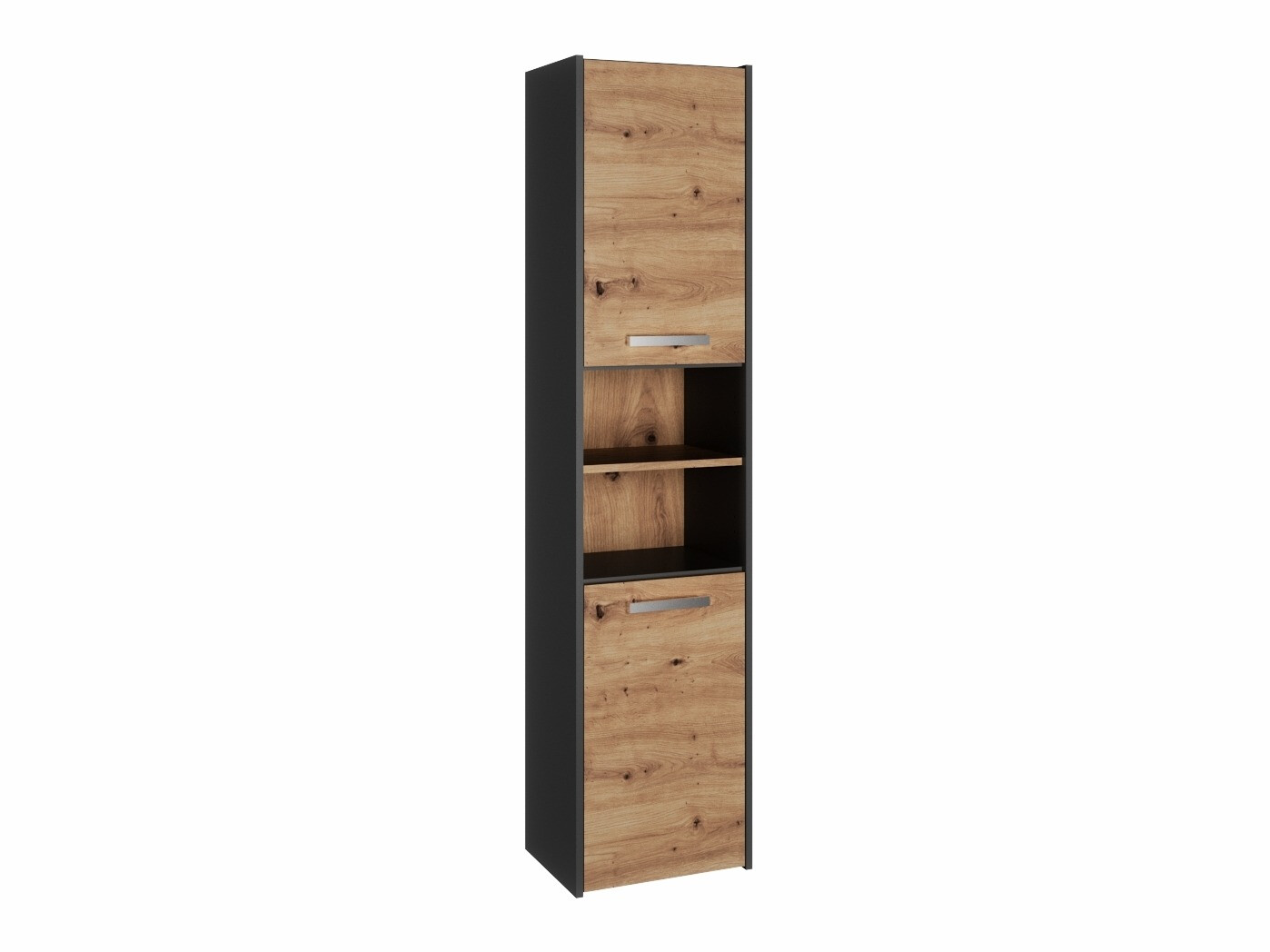 Όρθιο ντουλάπι μπάνιου Mandeville 250 (Ανθρακί + Artisan βελανιδιά)
