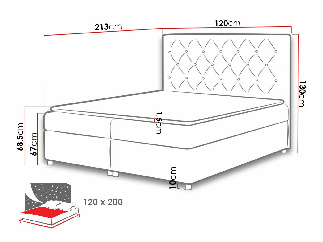 Κρεβάτι continental Domus (Primo 8801)