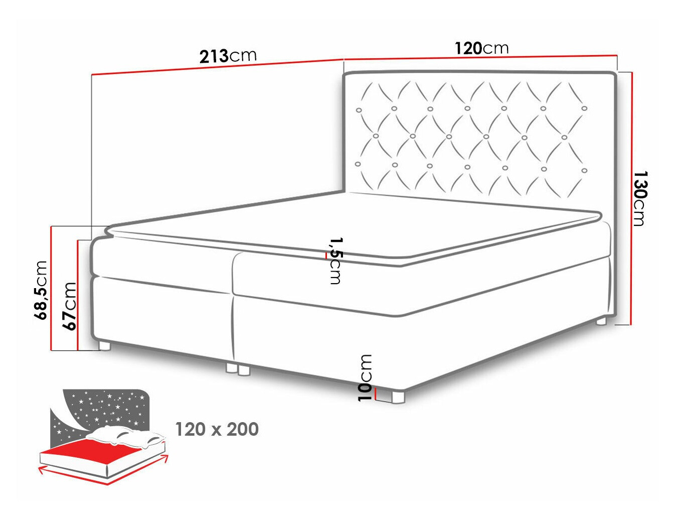 Κρεβάτι continental Domus (Primo 8804)