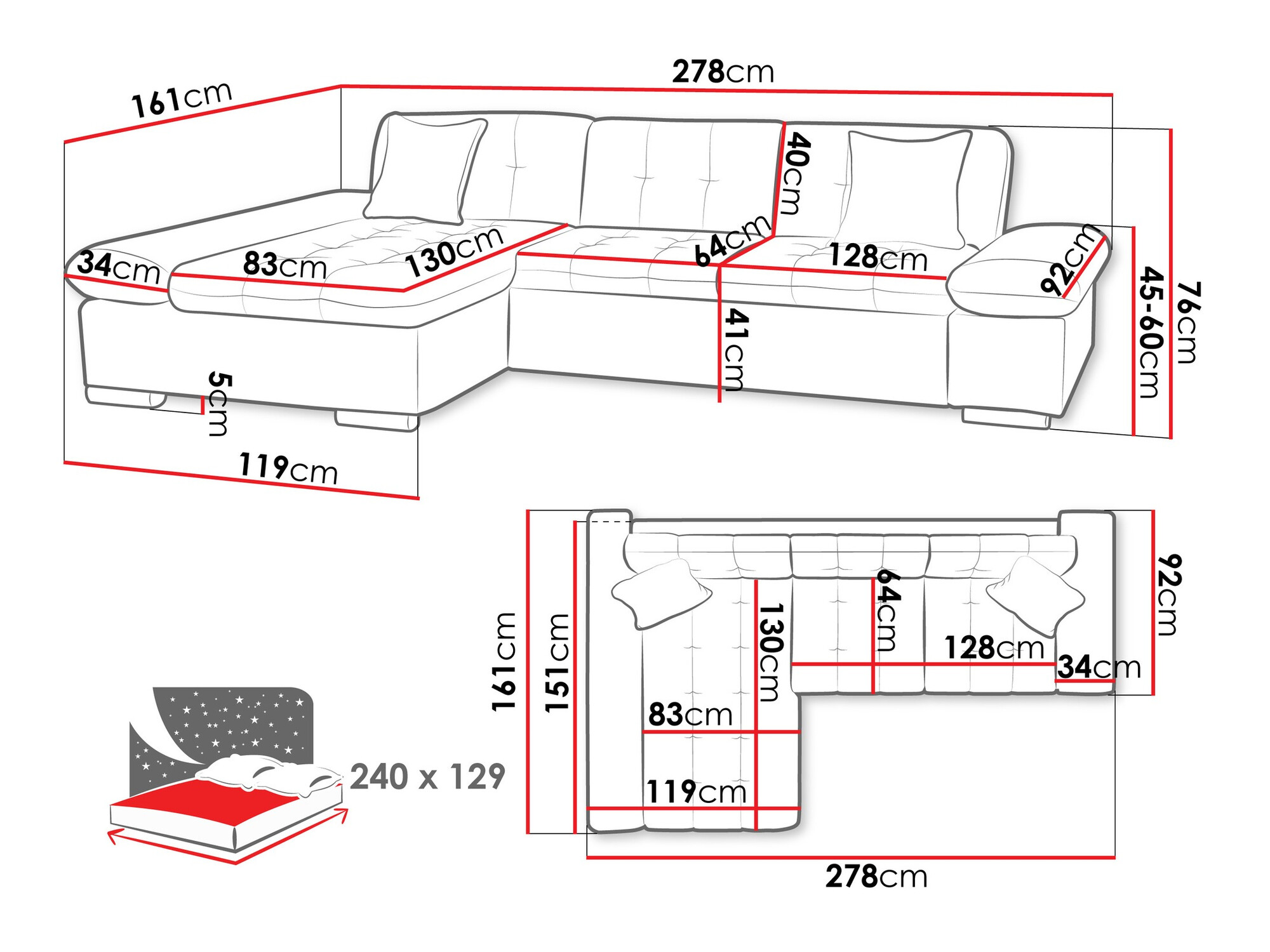 Γωνιακός Καναπές Comfivo Sanitas II (Magni 206.11)