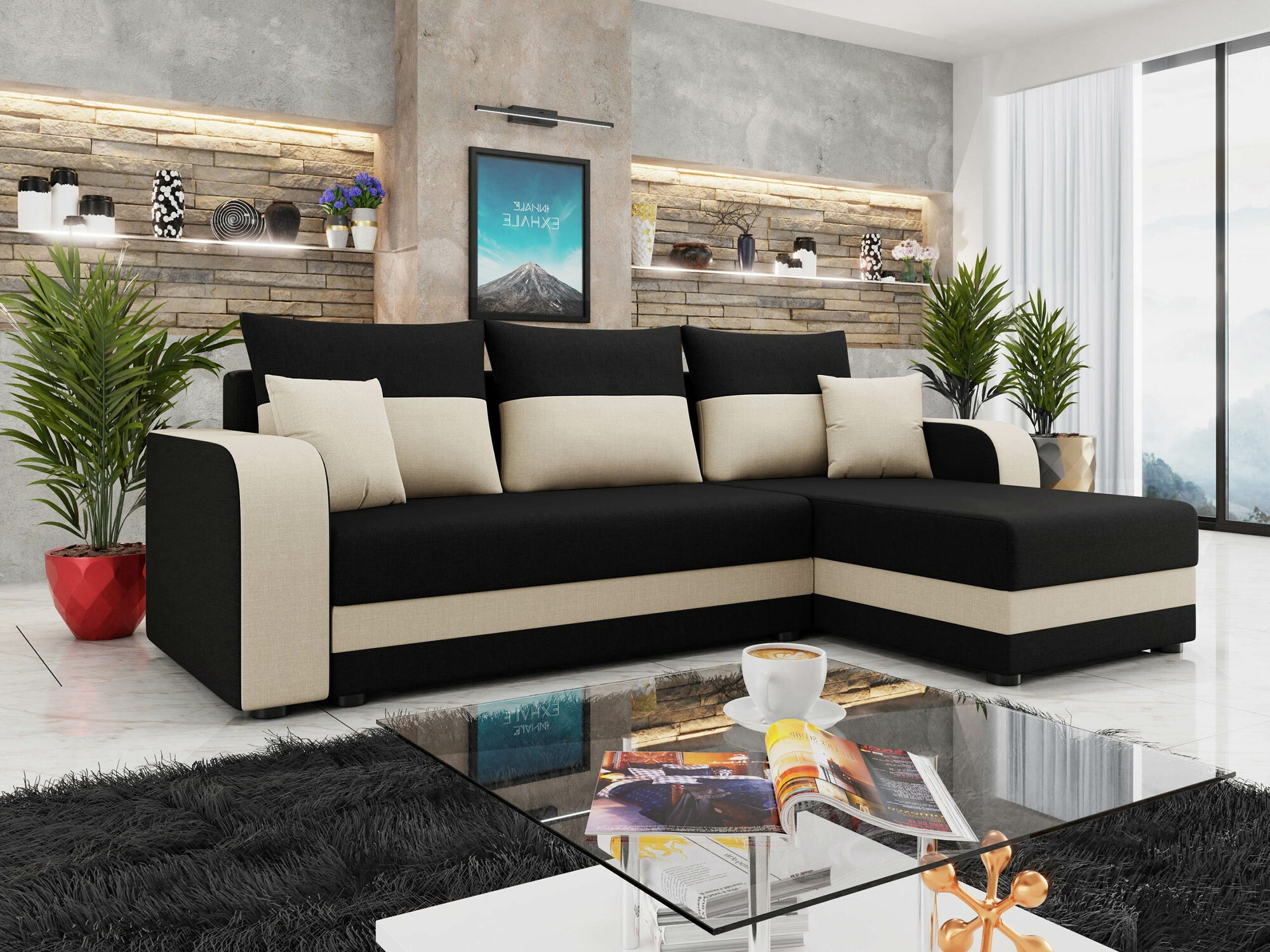 Γωνιακός Καναπές Memphis 112 (Lux 23 + Lux 01)