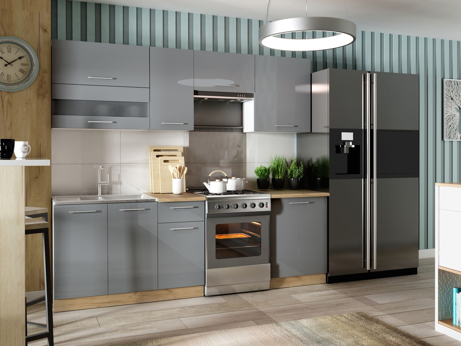 Πολυμορφικό ντουλάπι με πόρτες Tiffa Grey 137