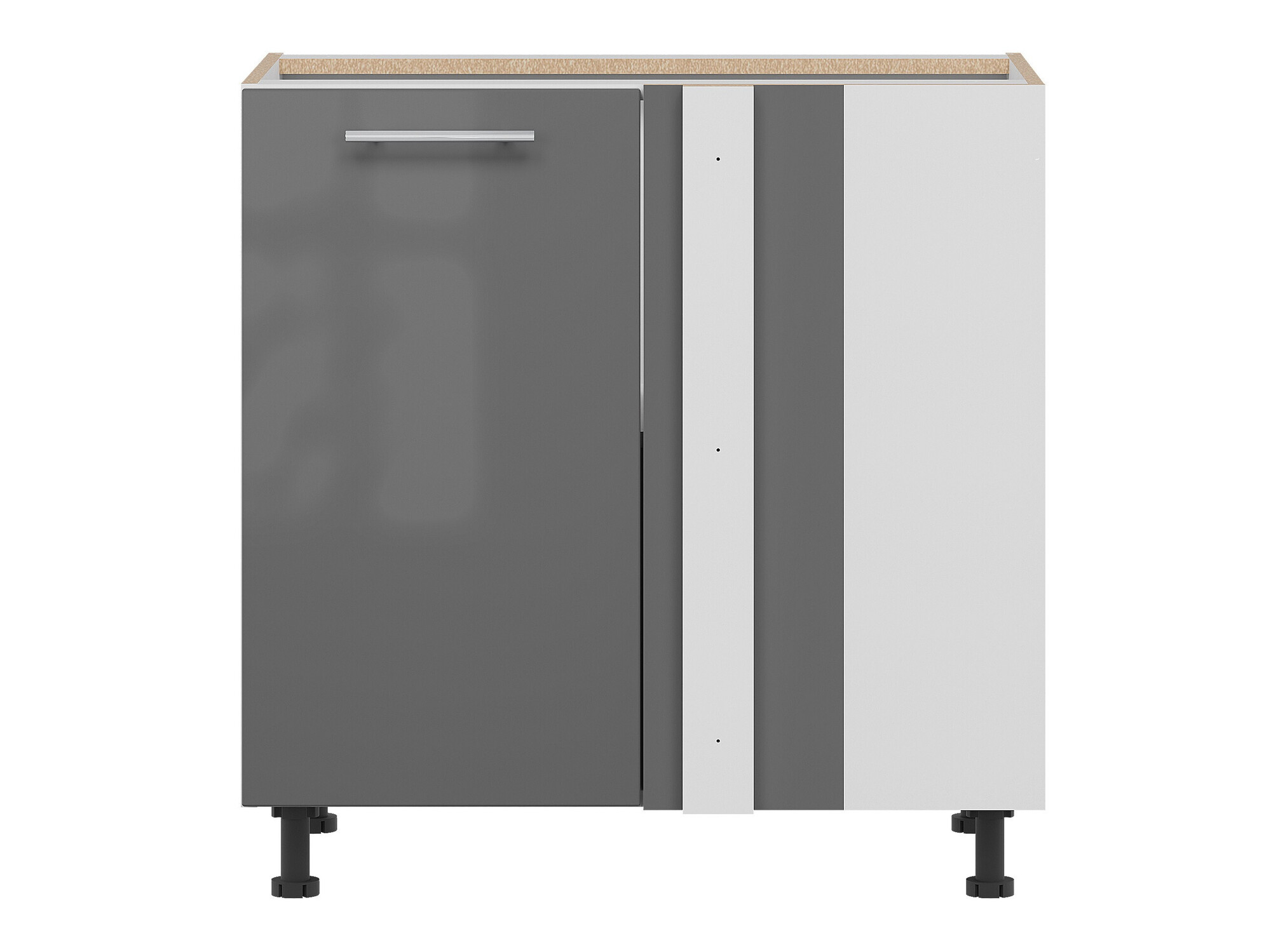 Πολυμορφικό γωνιακό ντουλάπι Tiffa Grey 144