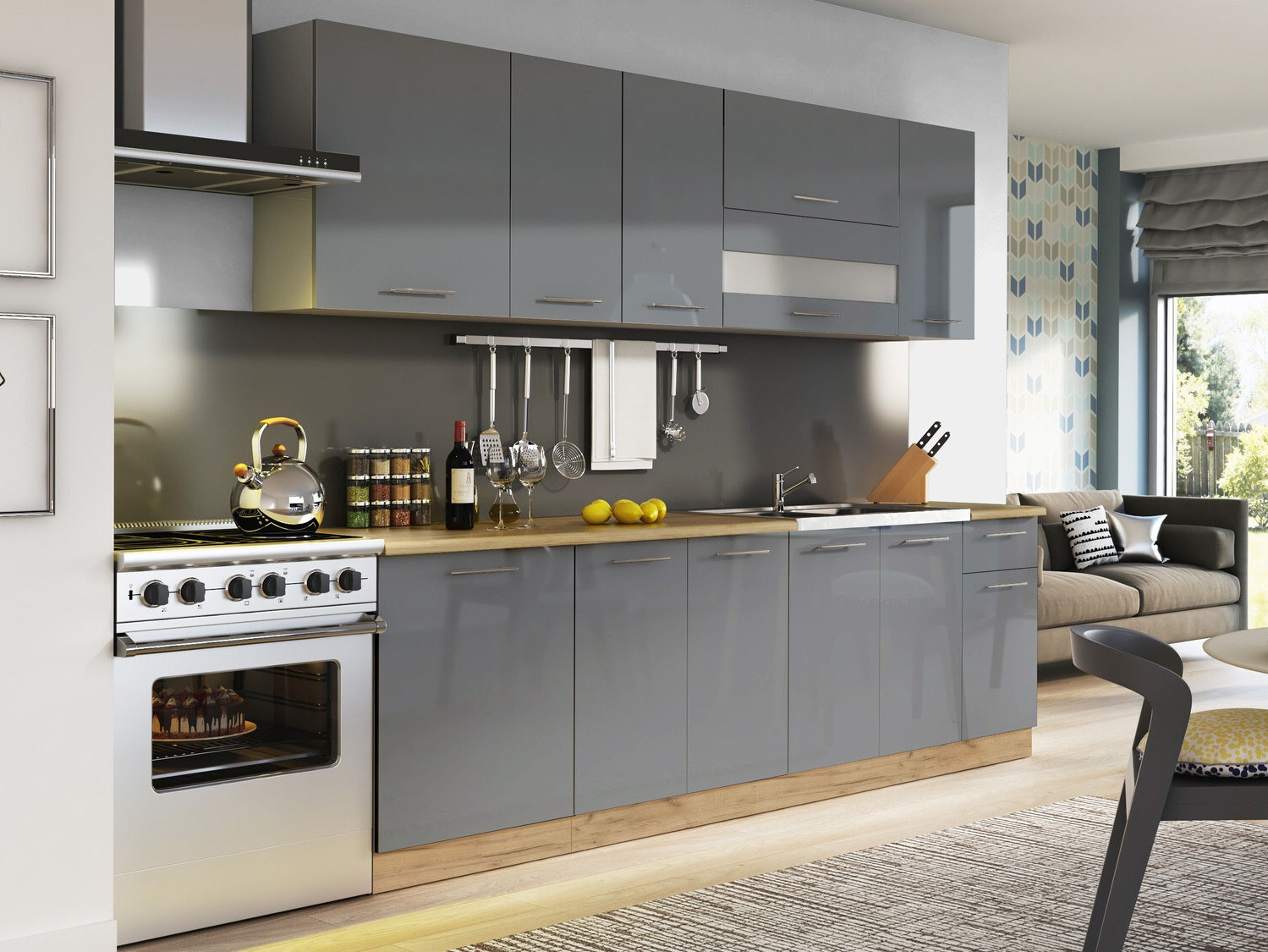 Πολυμορφικό ντουλάπι με πόρτες Tiffa Grey 143