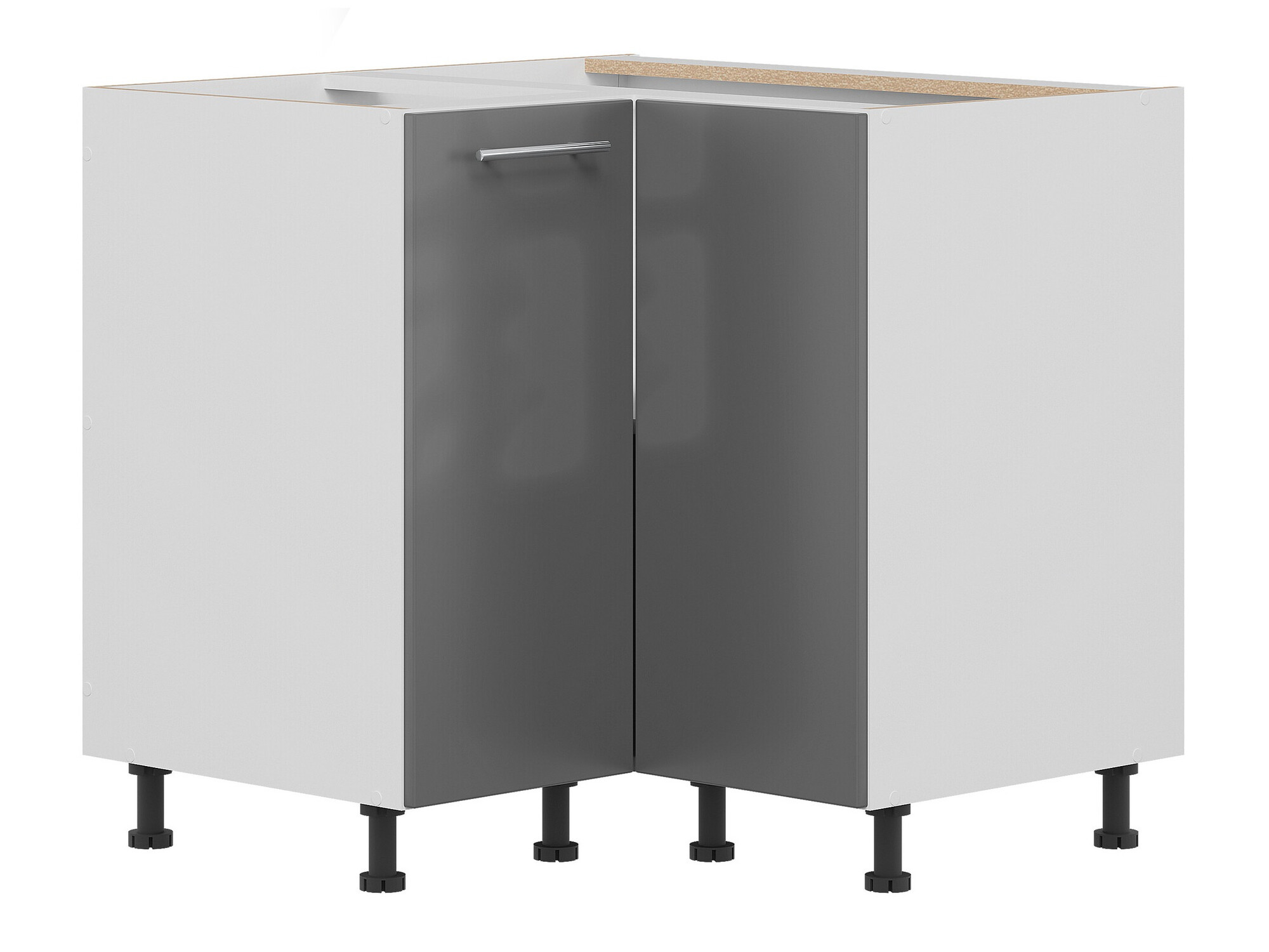 Πολυμορφικό γωνιακό ντουλάπι Tiffa Grey 145