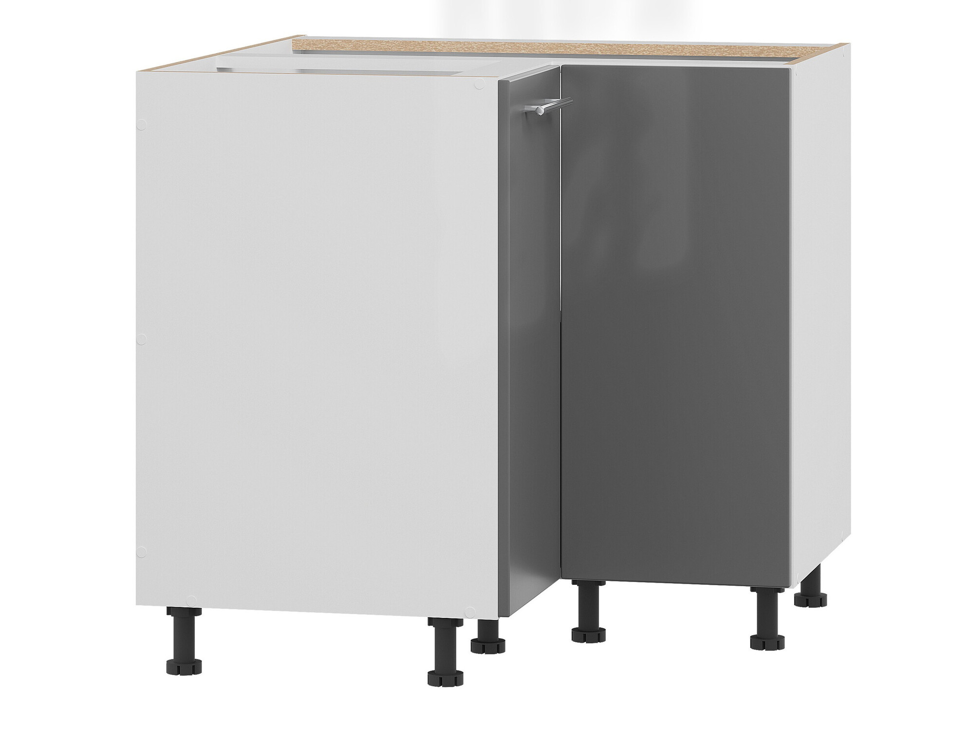 Πολυμορφικό γωνιακό ντουλάπι Tiffa Grey 145