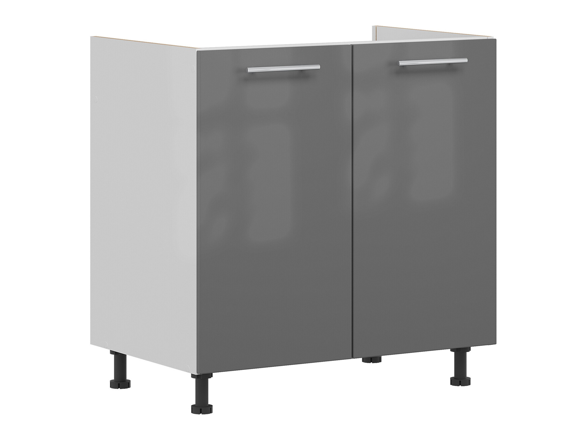 Πολυμορφικό ντουλάπι νεροχύτη με πόρτες Tiffa Grey 125