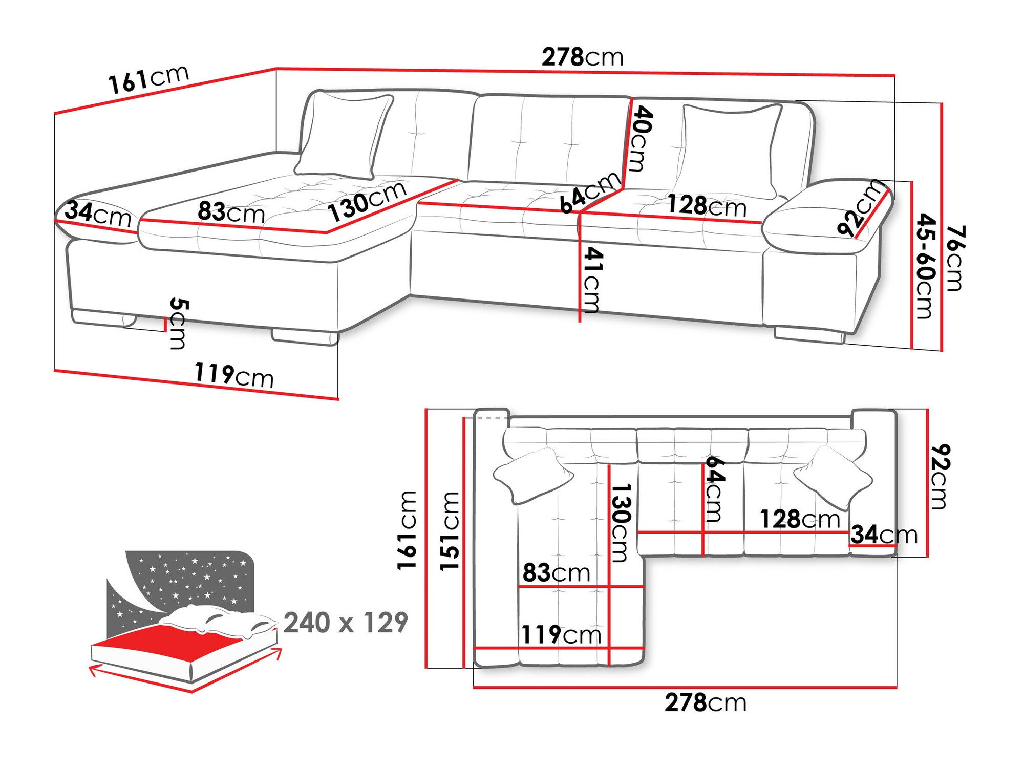 Γωνιακός Καναπές Comfivo Sanitas II (Tracy 211.01)