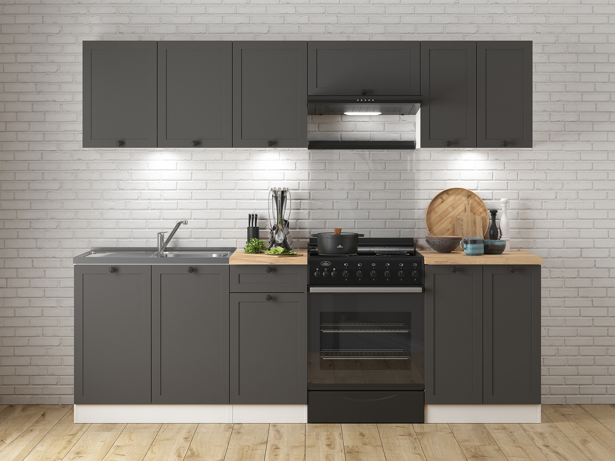 Πολυμορφικό σετ κουζίνας Classic Grey 120