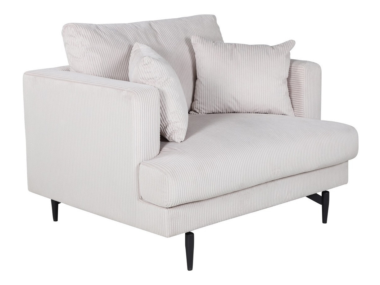 Πολυθρόνα Dallas 1703 (Μπεζ + Μαύρο)