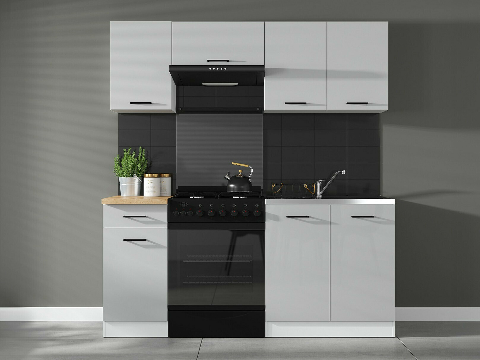 Πολυμορφικό ντουλάπι τοίχου Line Grey 111