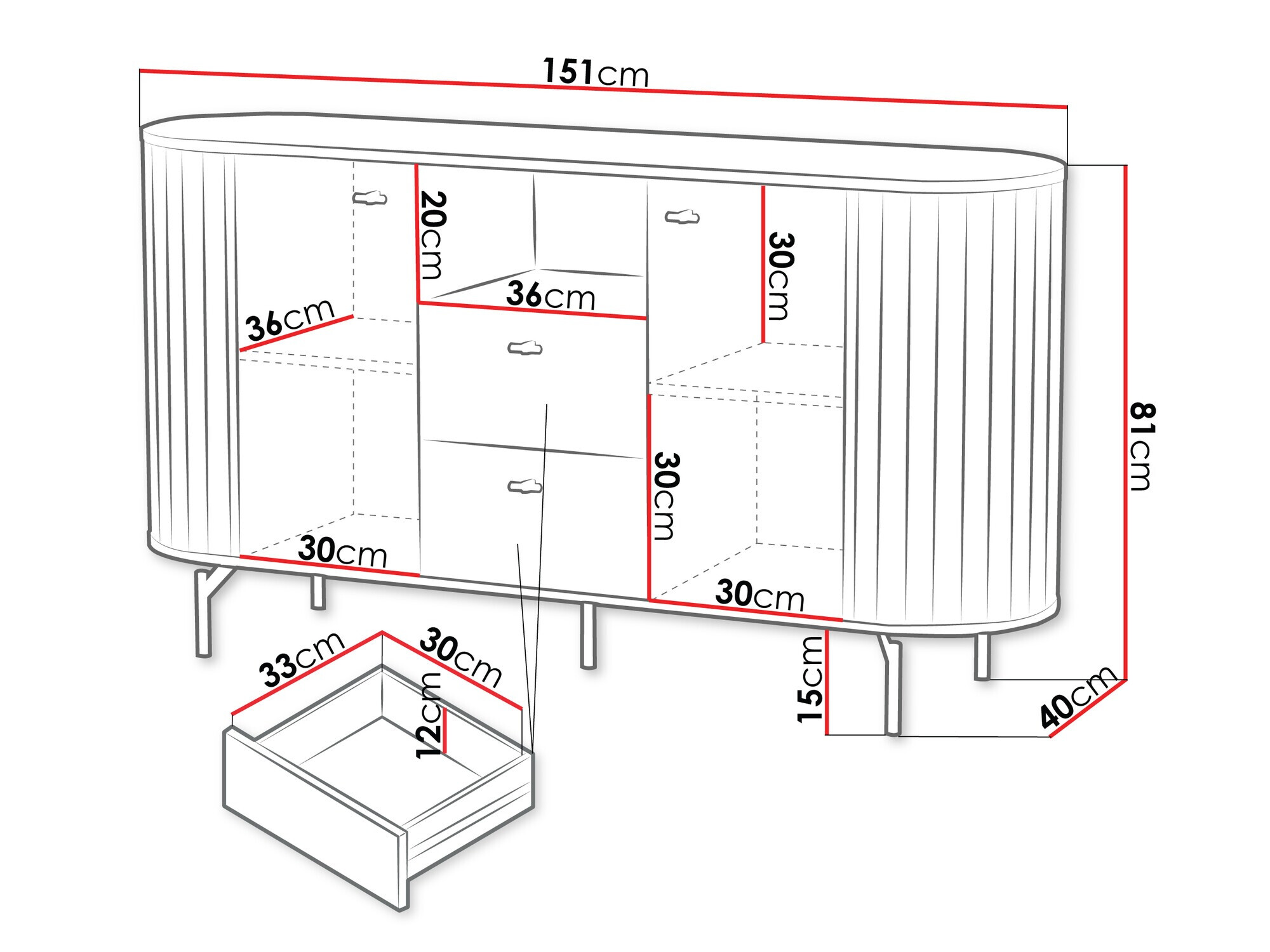 Συρταριέρα Novmono 101 (Μαύρο)